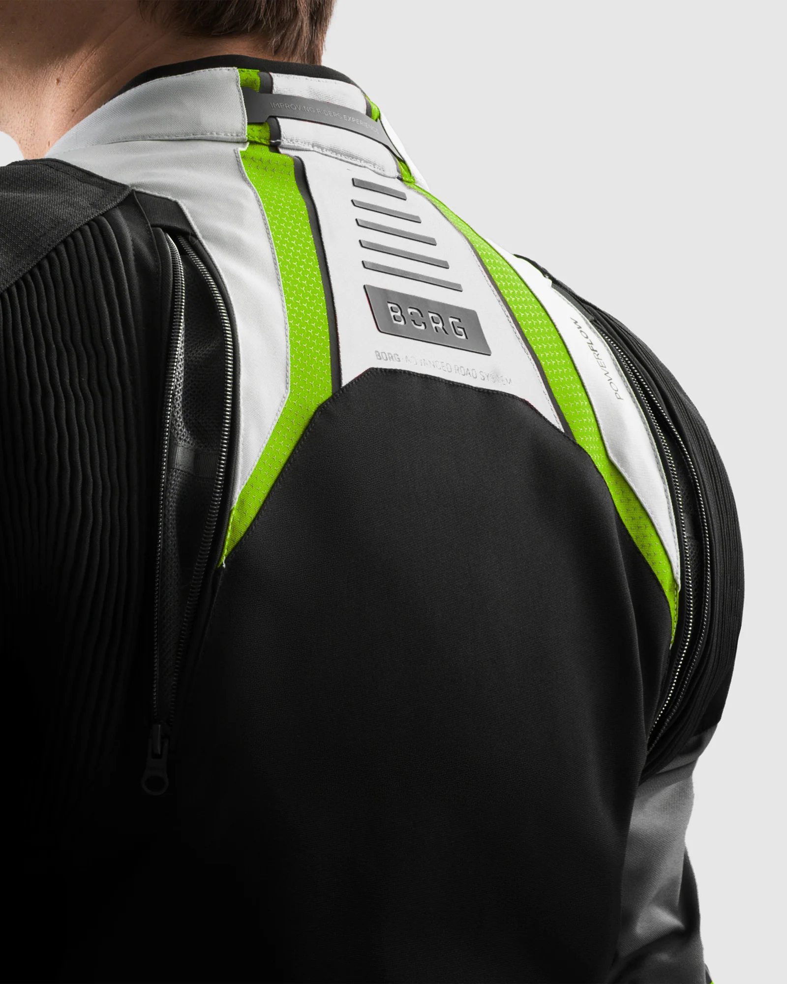 Borg II Motorcycle Jacket Black, Grey, Fluo Yellow - Image 7