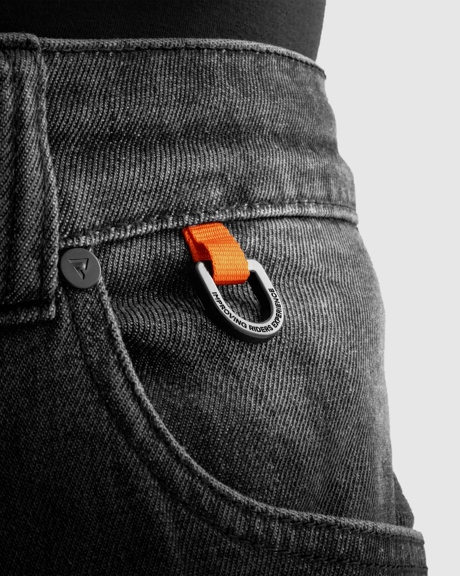 Bronco Motorcycle Jeans Washed Black - Image 4