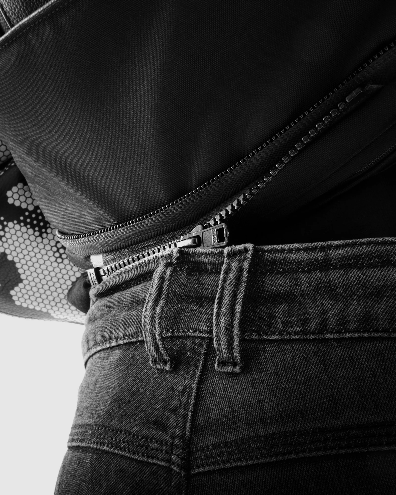 Bronco Motorcycle Jeans Washed Black - Image 5