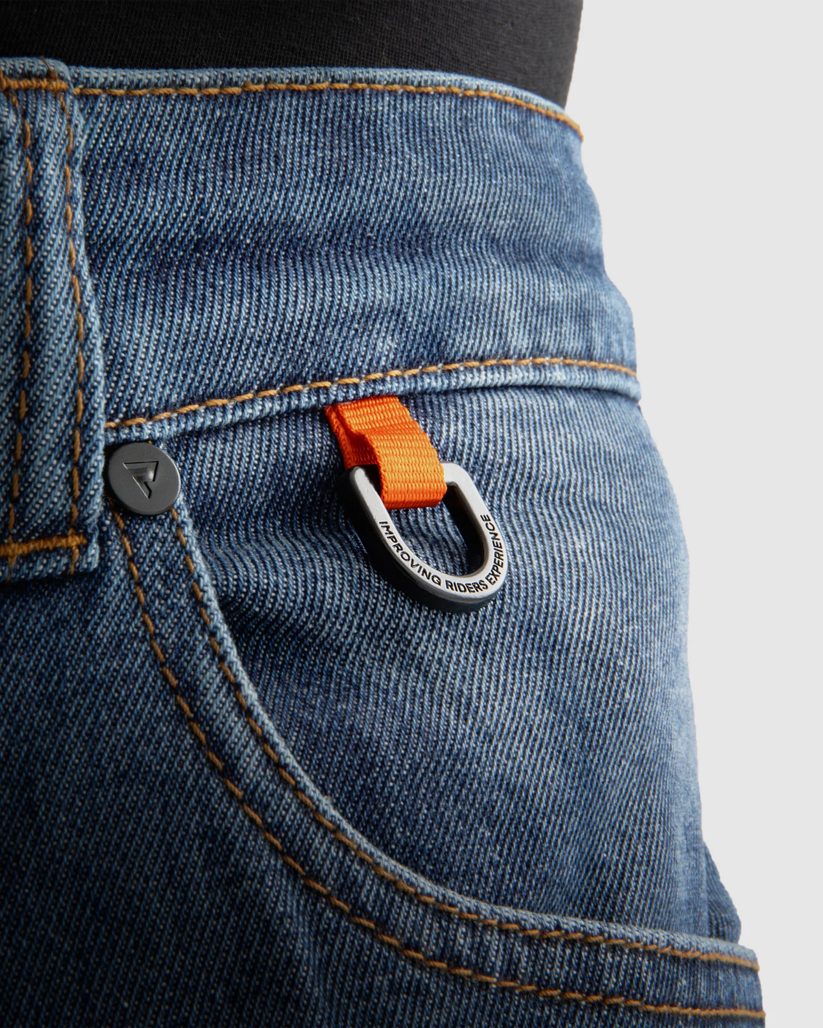 Bronco Motorcycle Jeans Washed Blue - Image 4