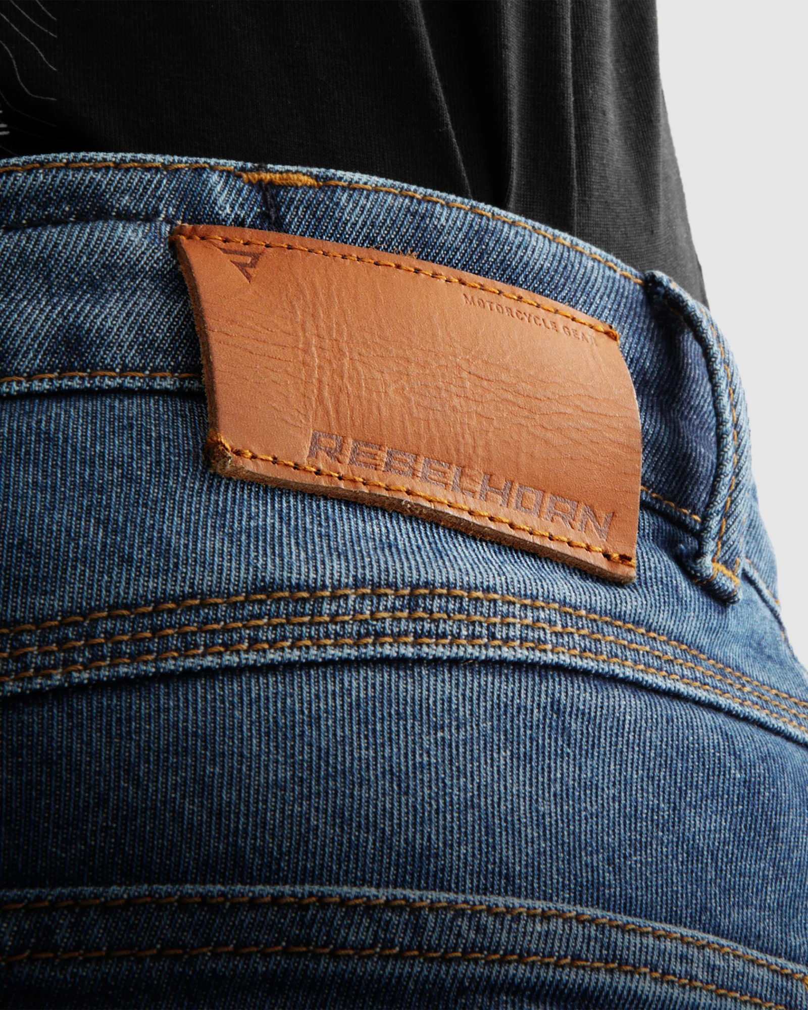 Bronco Motorcycle Jeans Washed Blue - Image 7