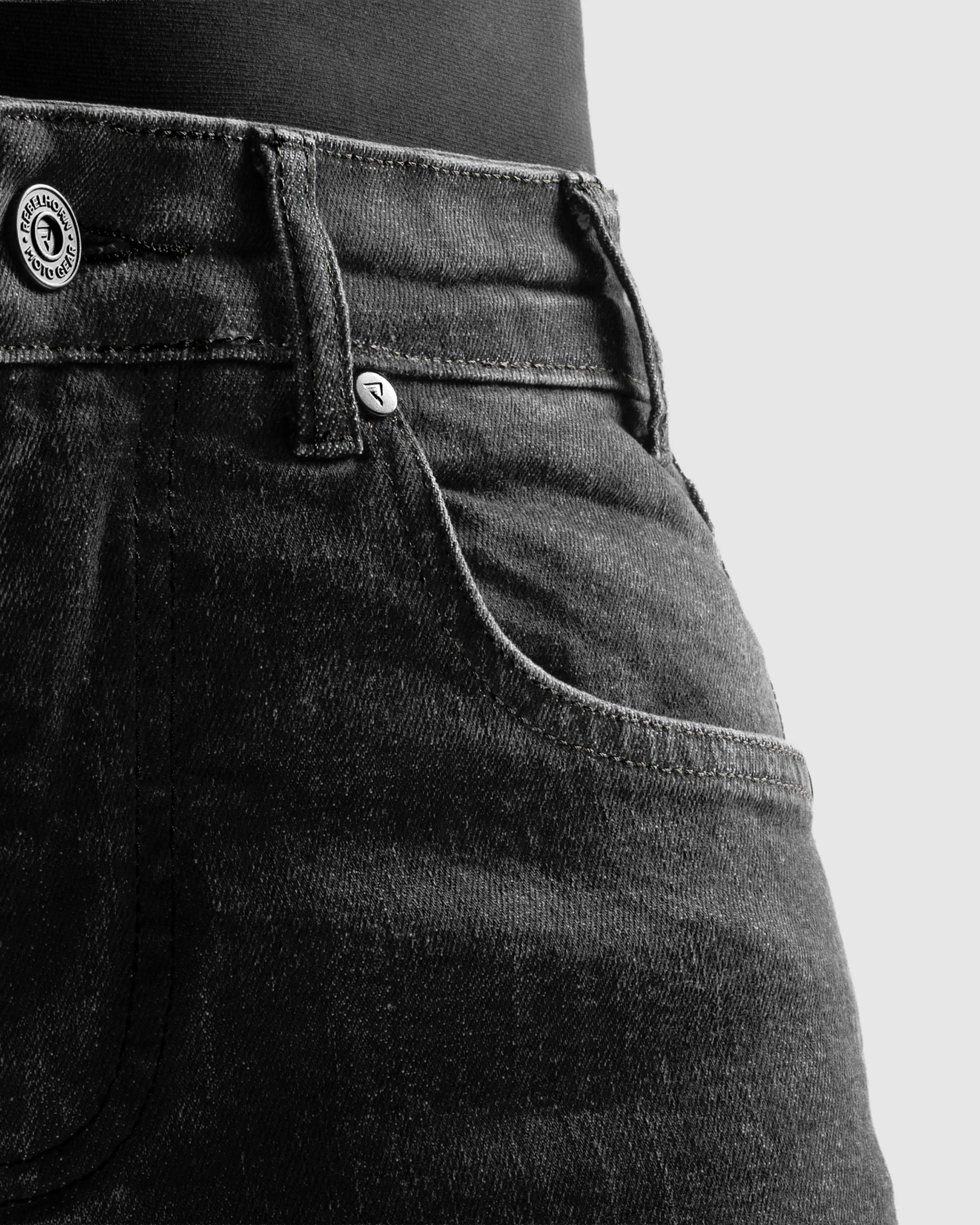 Classic Mono Motorcycle Jeans Washed Black - Image 6