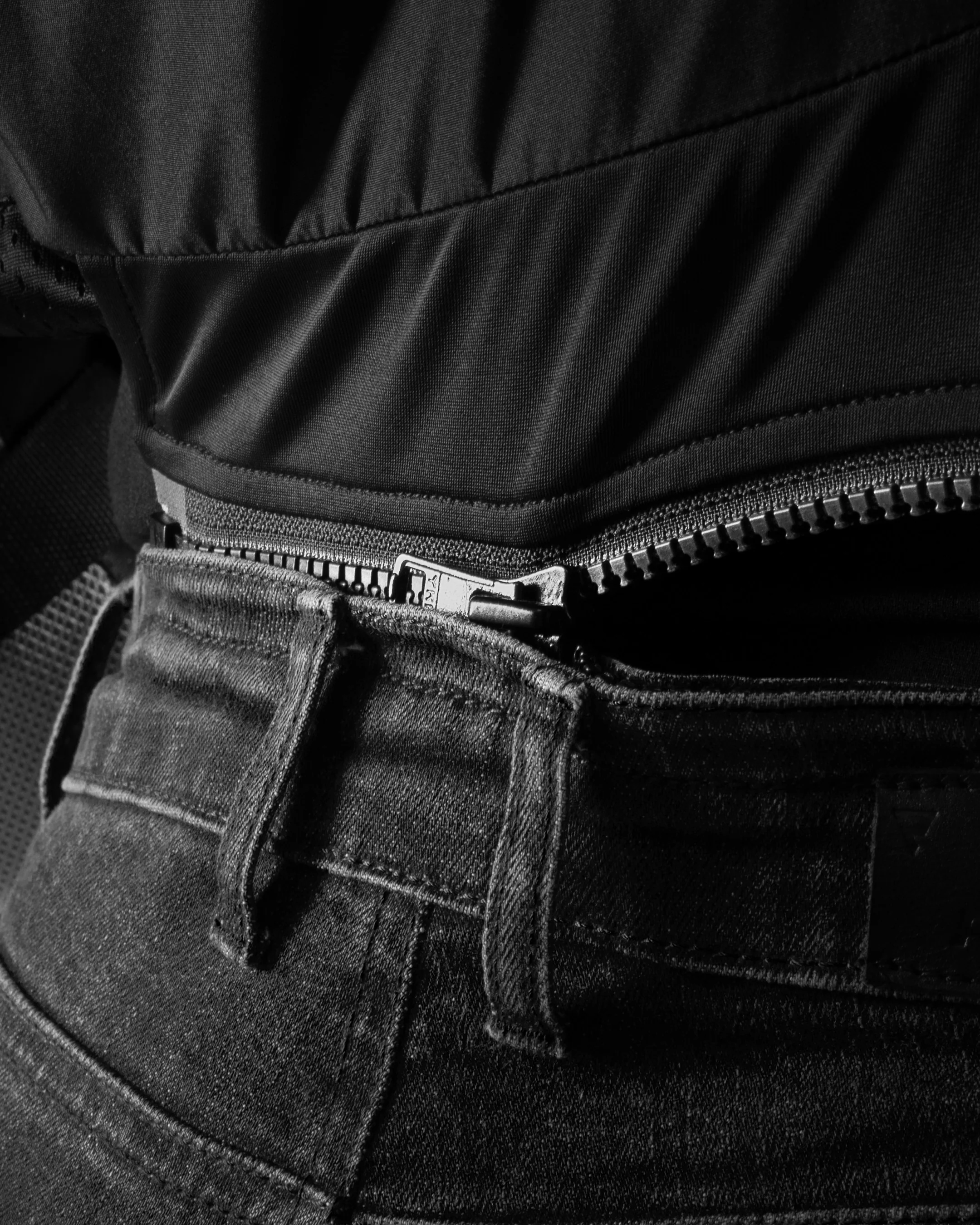 Classic Mono Women’s Motorcycle Jeans Washed Black - Image 9
