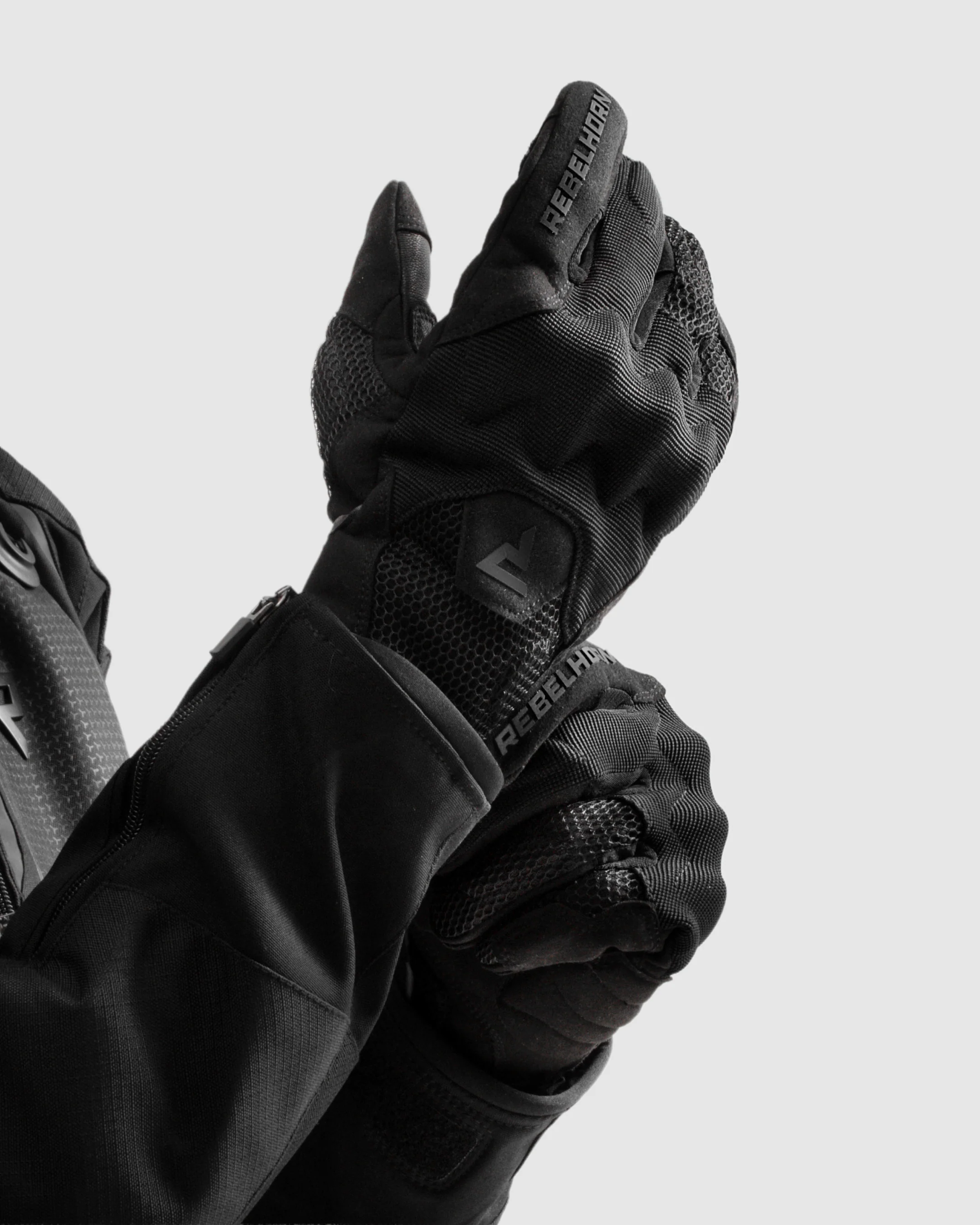Core Motorcycle Gloves Black - Image 3