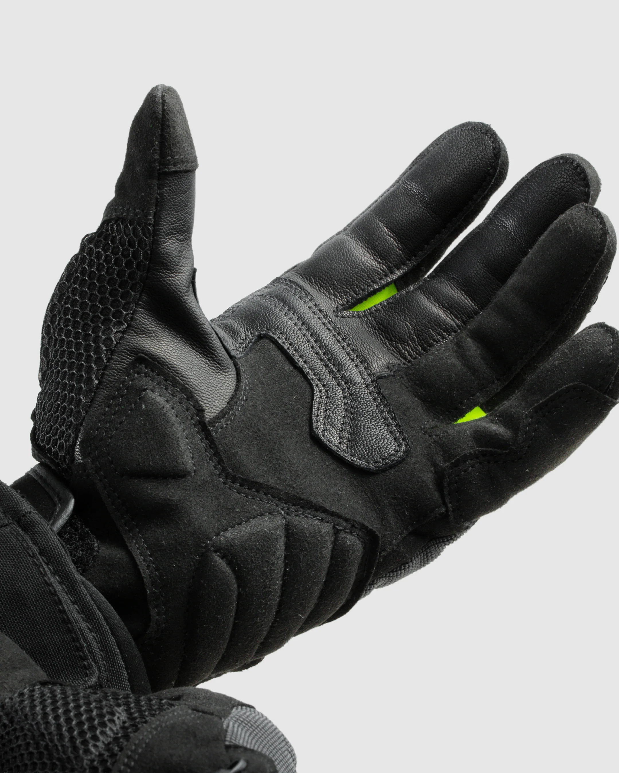 Core Motorcycle Gloves Fluo Yellow - Image 11