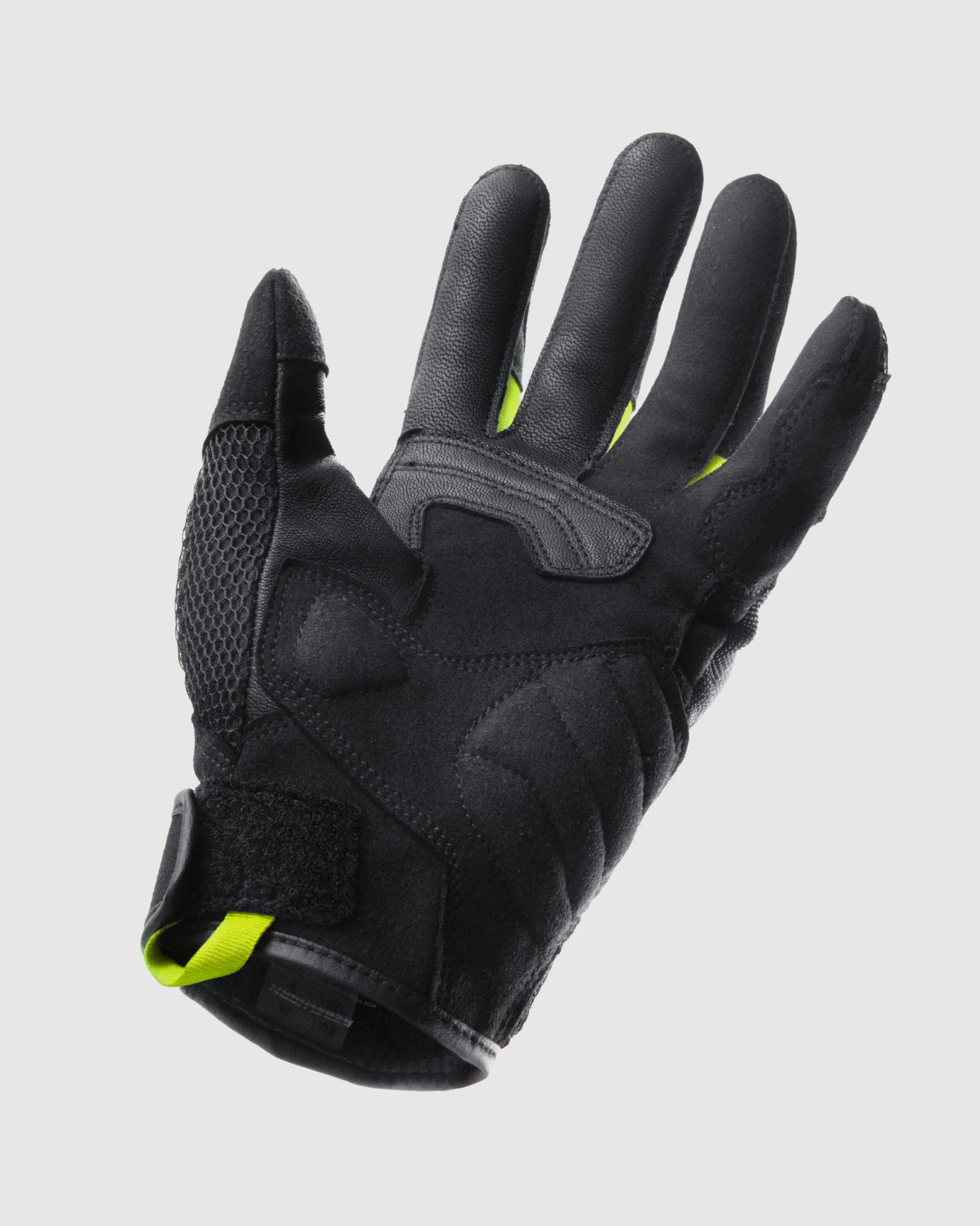 Core Motorcycle Gloves Fluo Yellow - Image 2