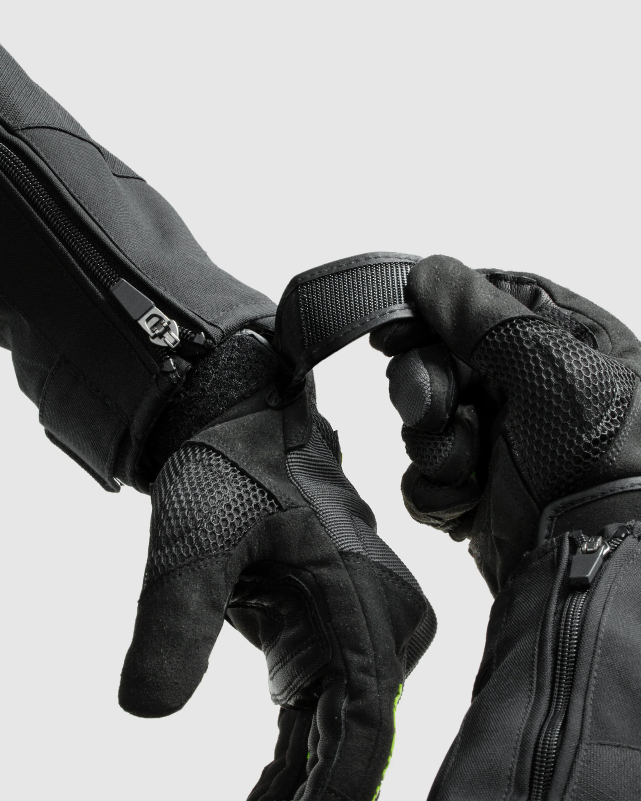 Core Motorcycle Gloves Fluo Yellow - Image 5