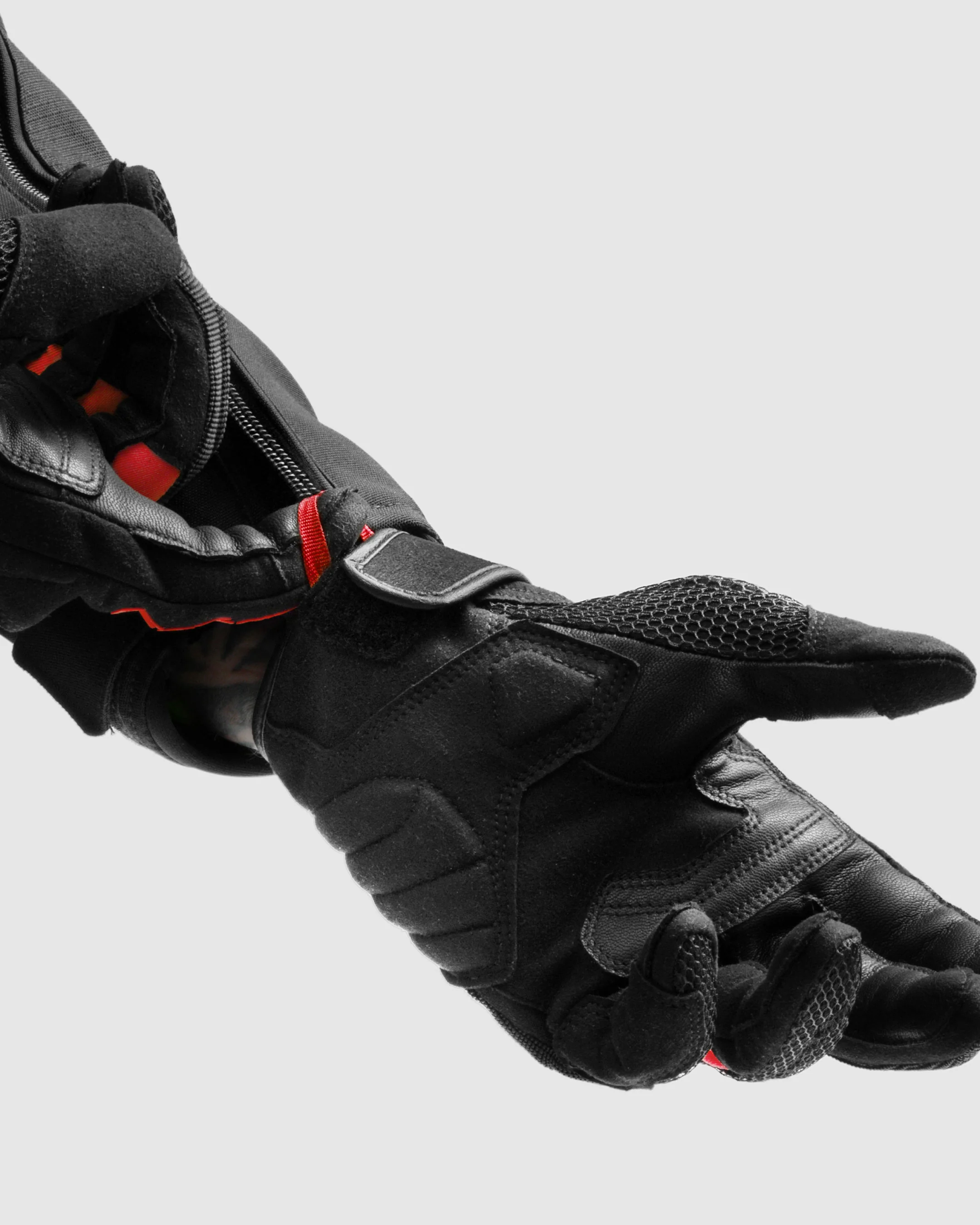 Core Motorcycle Gloves Red - Image 4