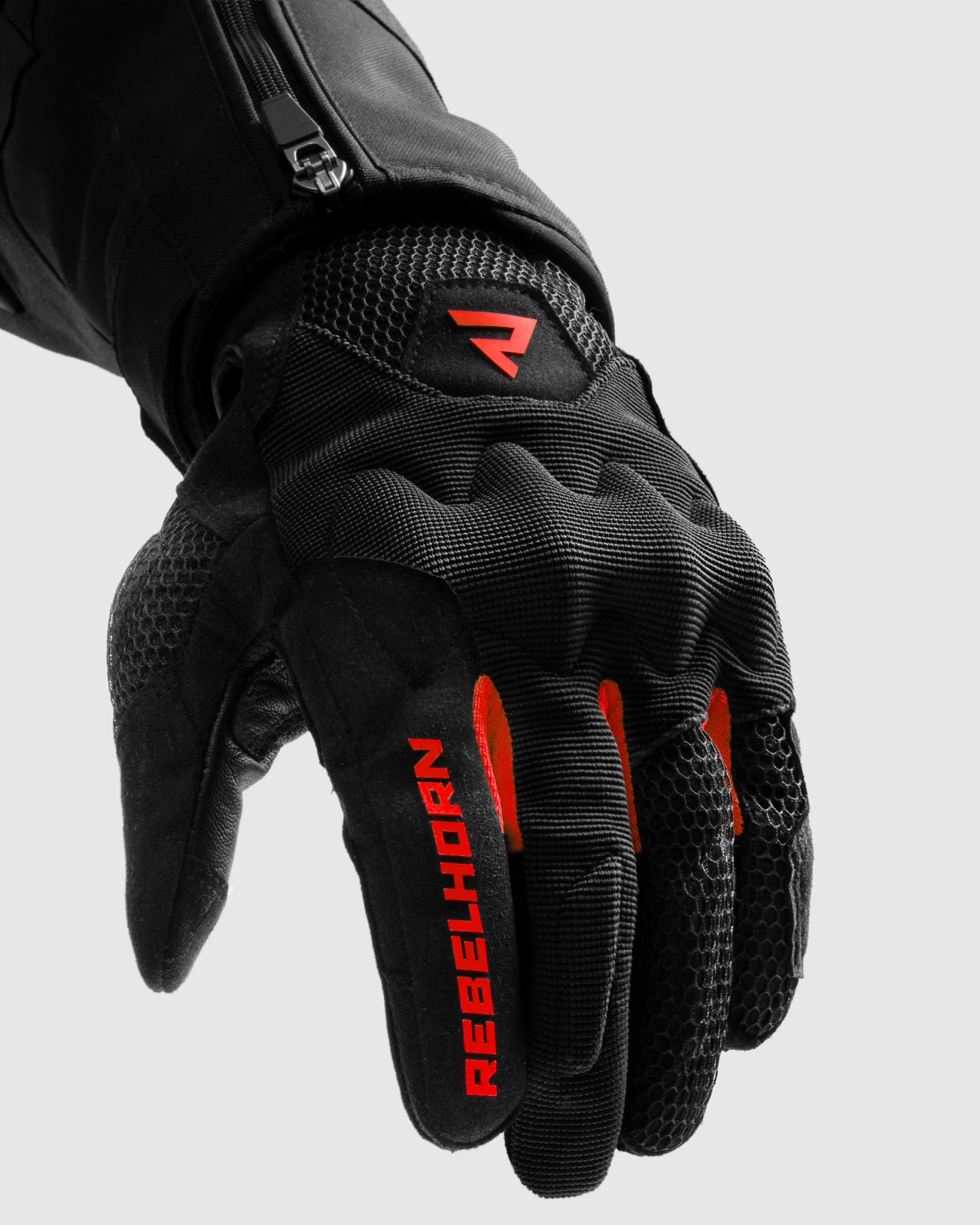 Core Motorcycle Gloves Red - Image 7