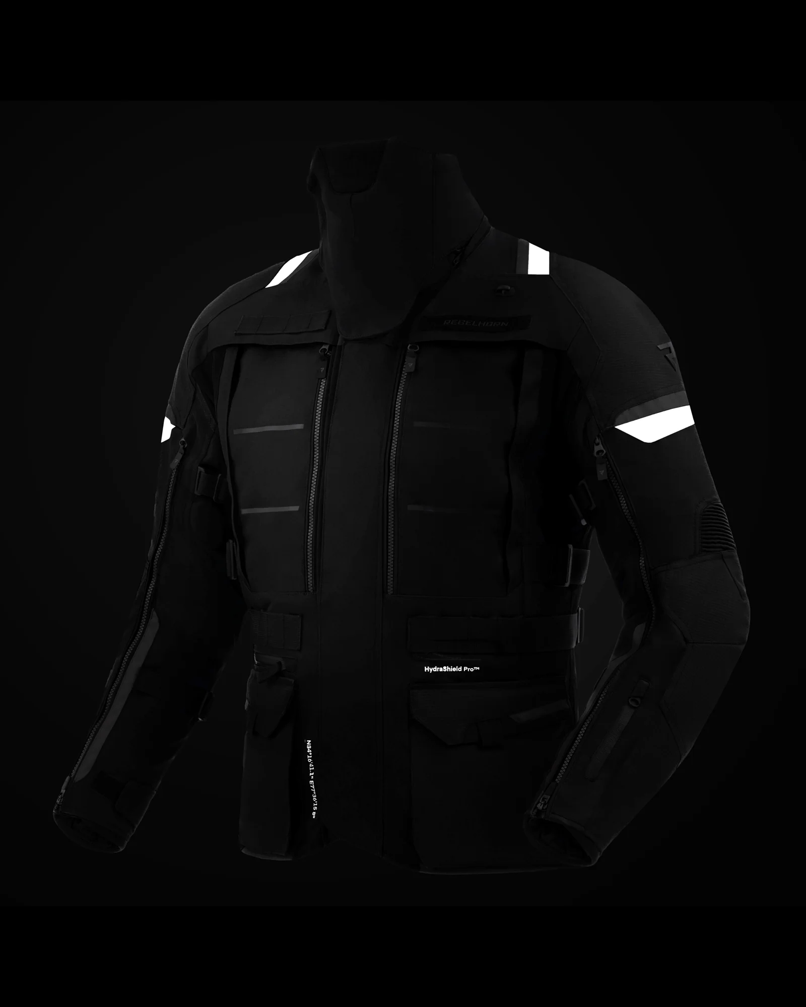 Cubby V Motorcycle Jacket Black - Image 12