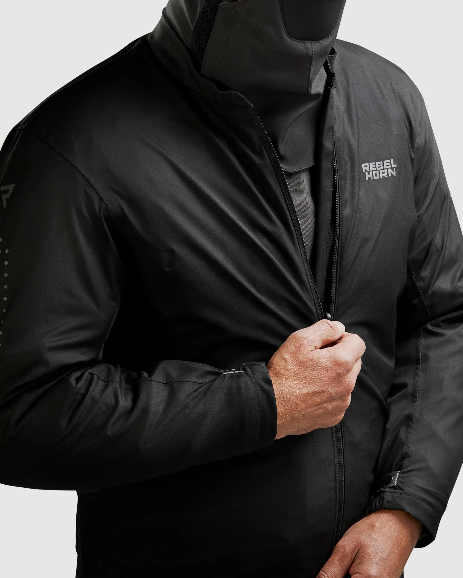 Cubby V Motorcycle Jacket Dark Grey - Image 10