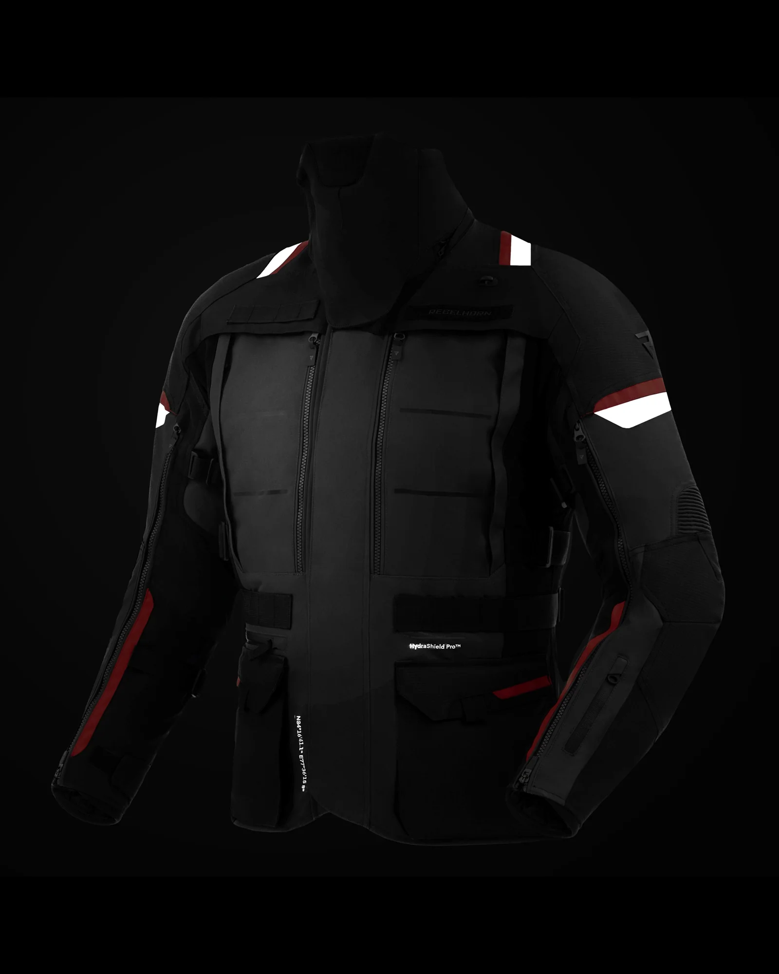 Cubby V Motorcycle Jacket Dark Grey - Image 13
