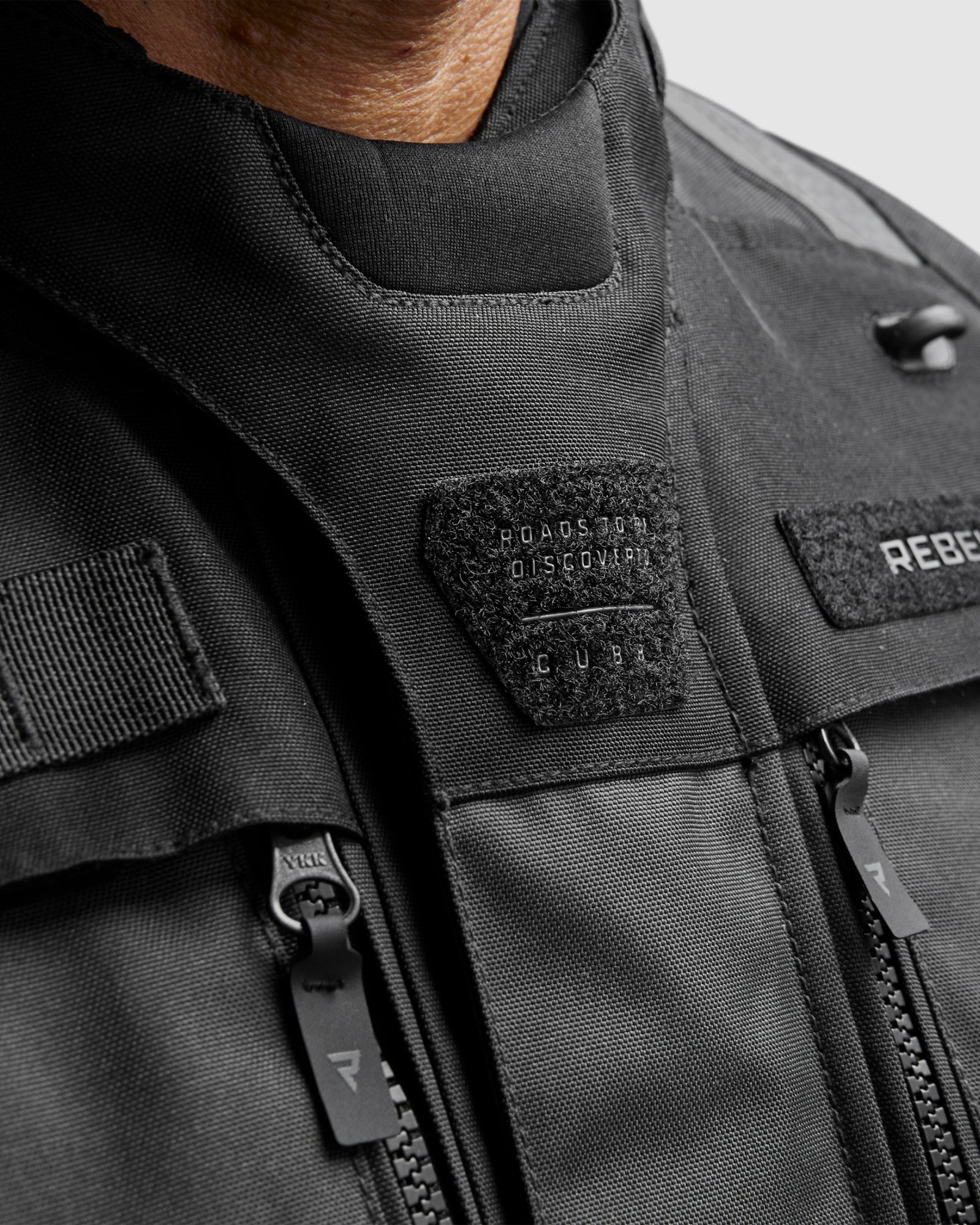 Cubby V Motorcycle Jacket Dark Grey - Image 15