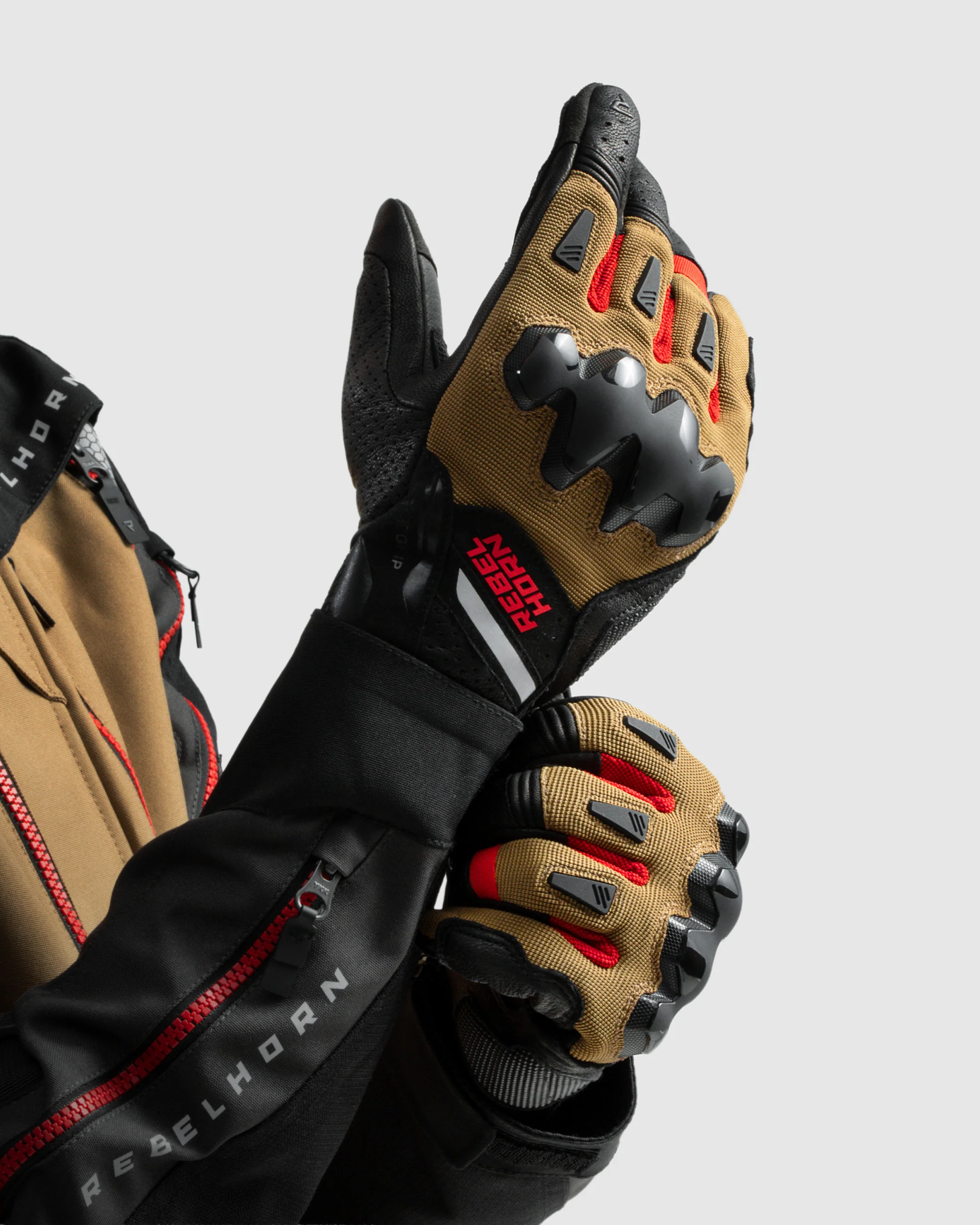 Defender Motorcycle Gloves Desert - Image 3