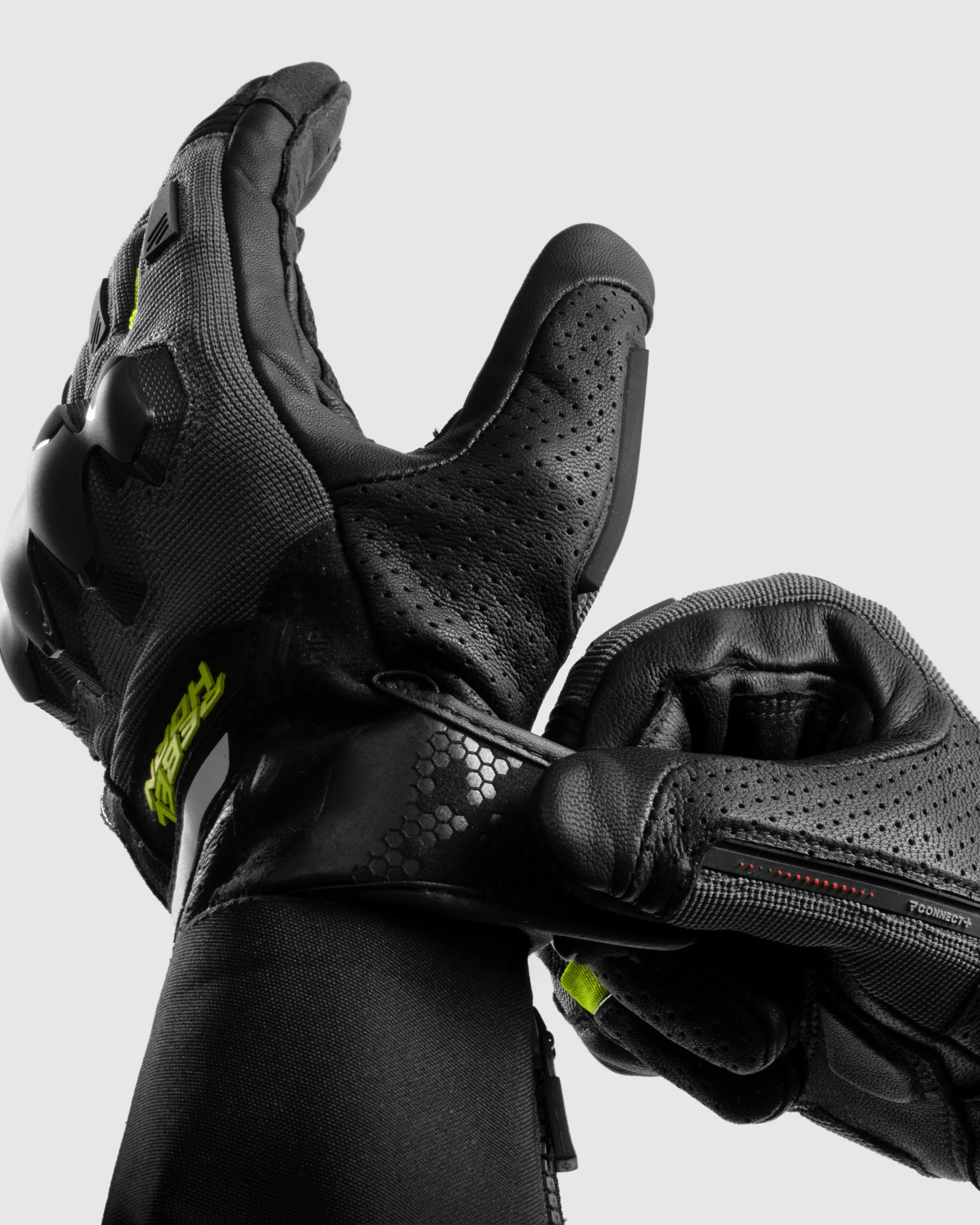 Defender Motorcycle Gloves Fluo Yellow - Image 11