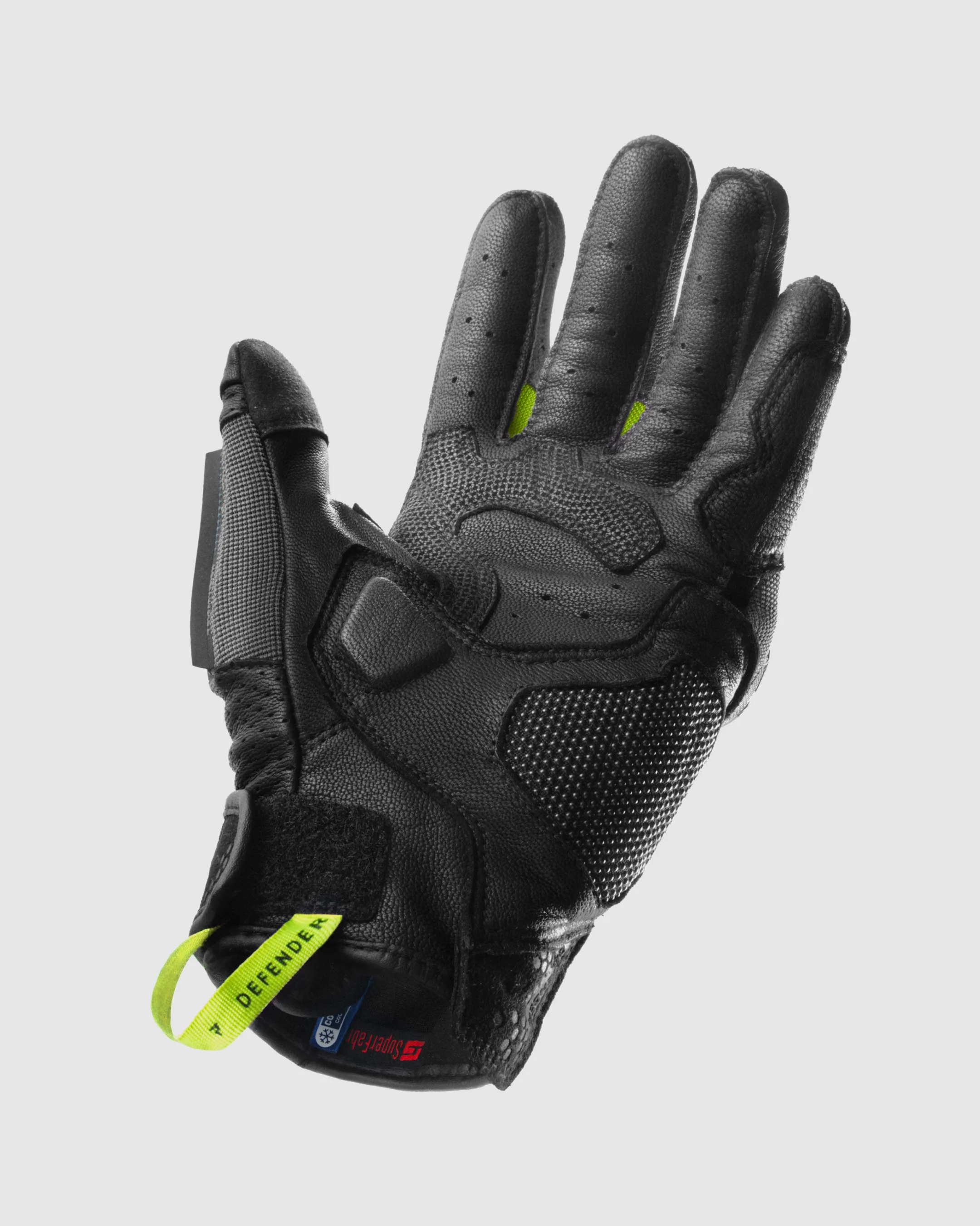 Defender Motorcycle Gloves Fluo Yellow - Image 2