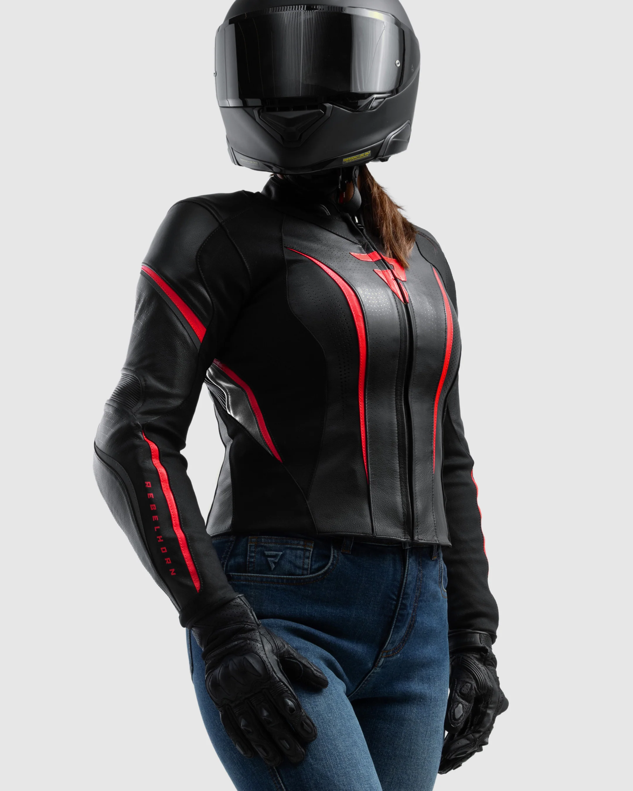 Diva ST Women’s Motorcycle Jacket Red - Image 3