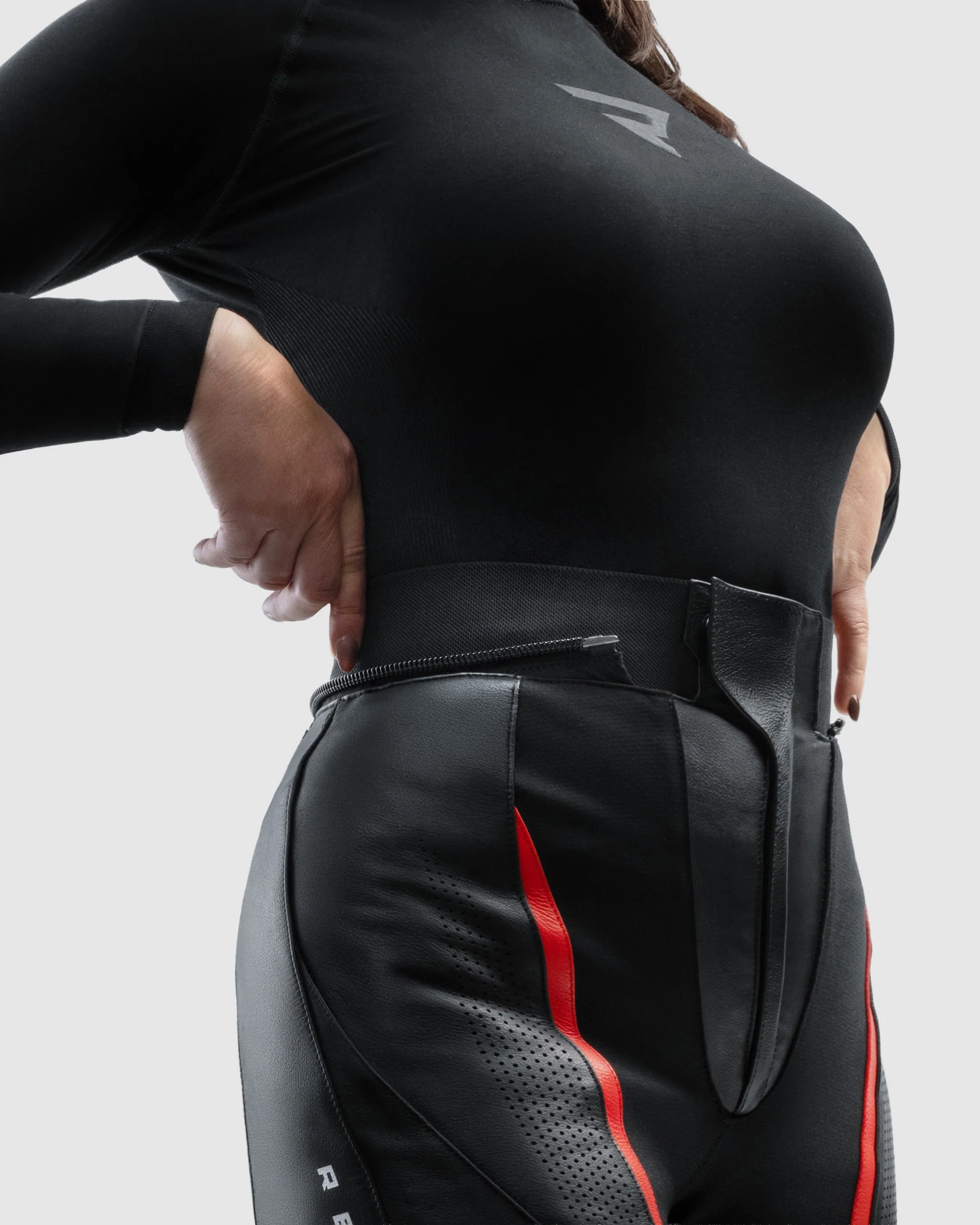 Diva Women’s Motorcycle Pants Red - Image 4