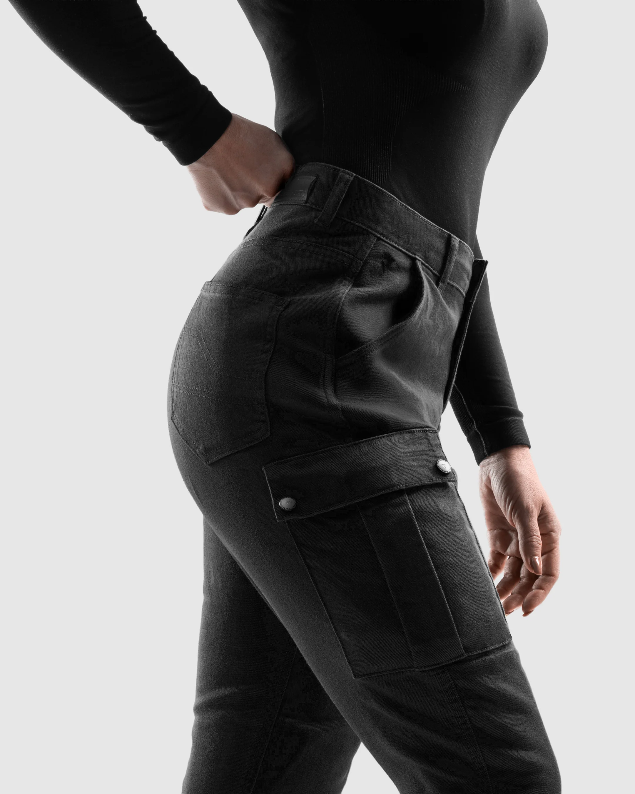 Faster Women’s Motorcycle Jeans Black - Image 5
