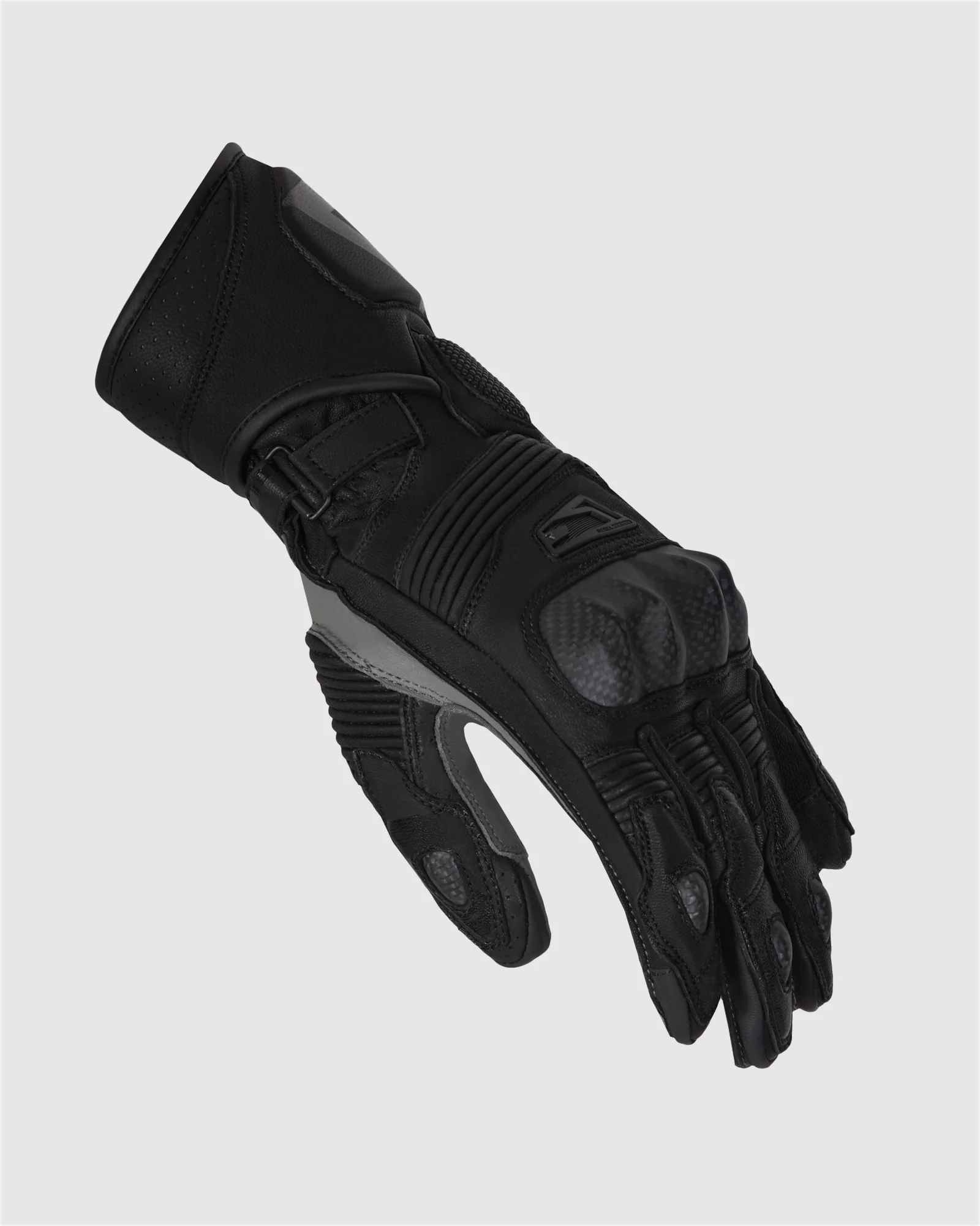 Fighter Motorcycle Gloves Black - Image 2