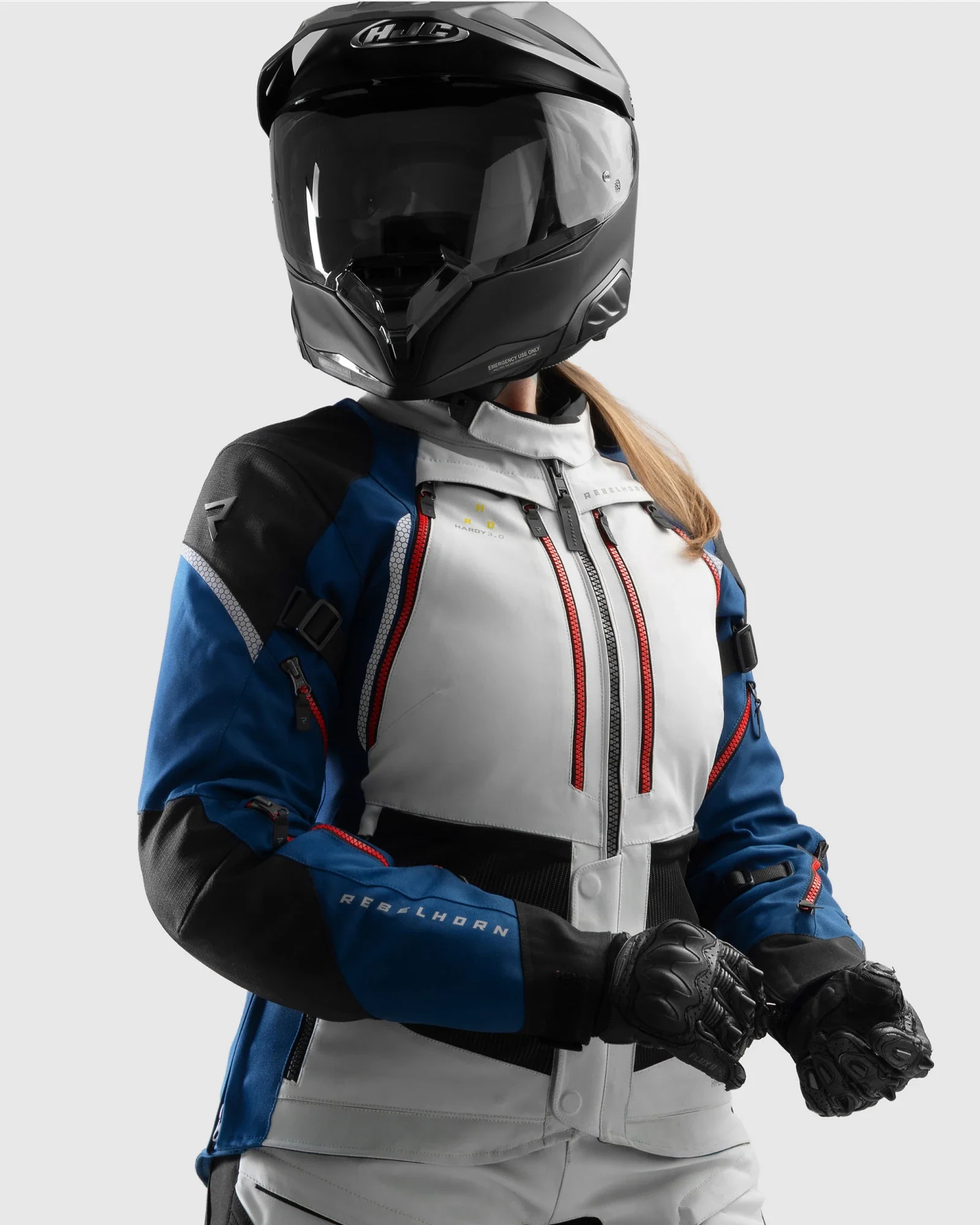 Hardy 3.0 Women's Motorcycle Jacket Blue - Image 3
