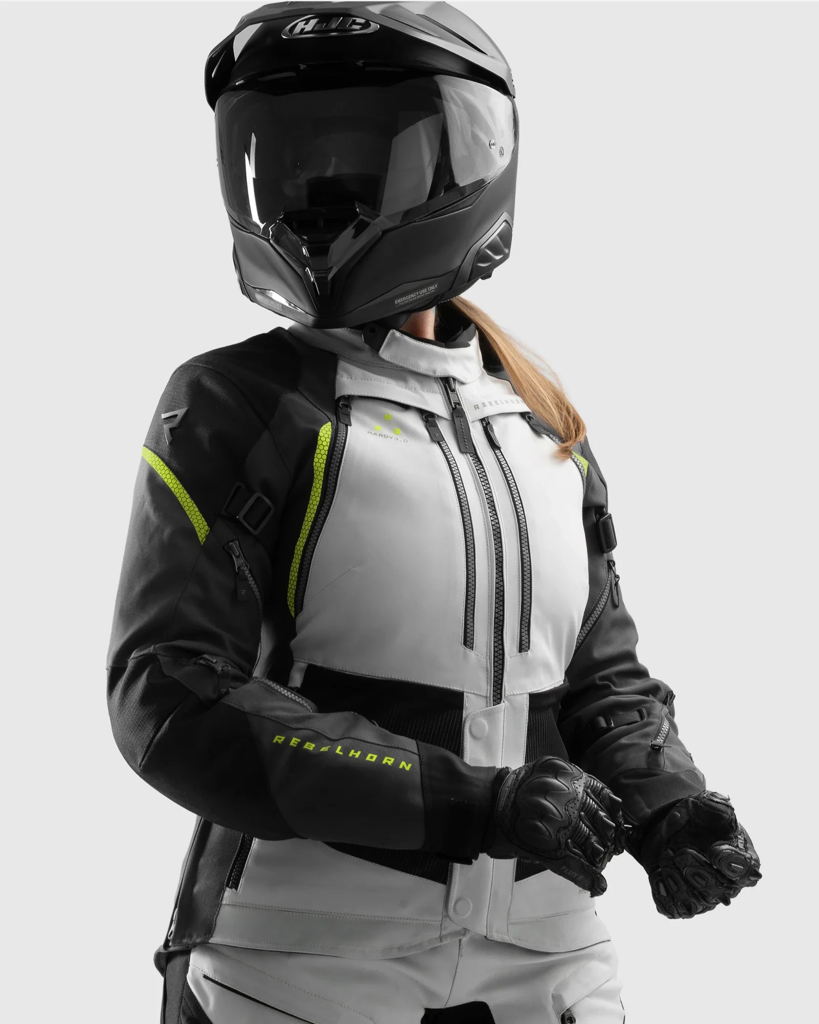 Hardy 3.0 Women's Motorcycle Jacket Grey - Image 3