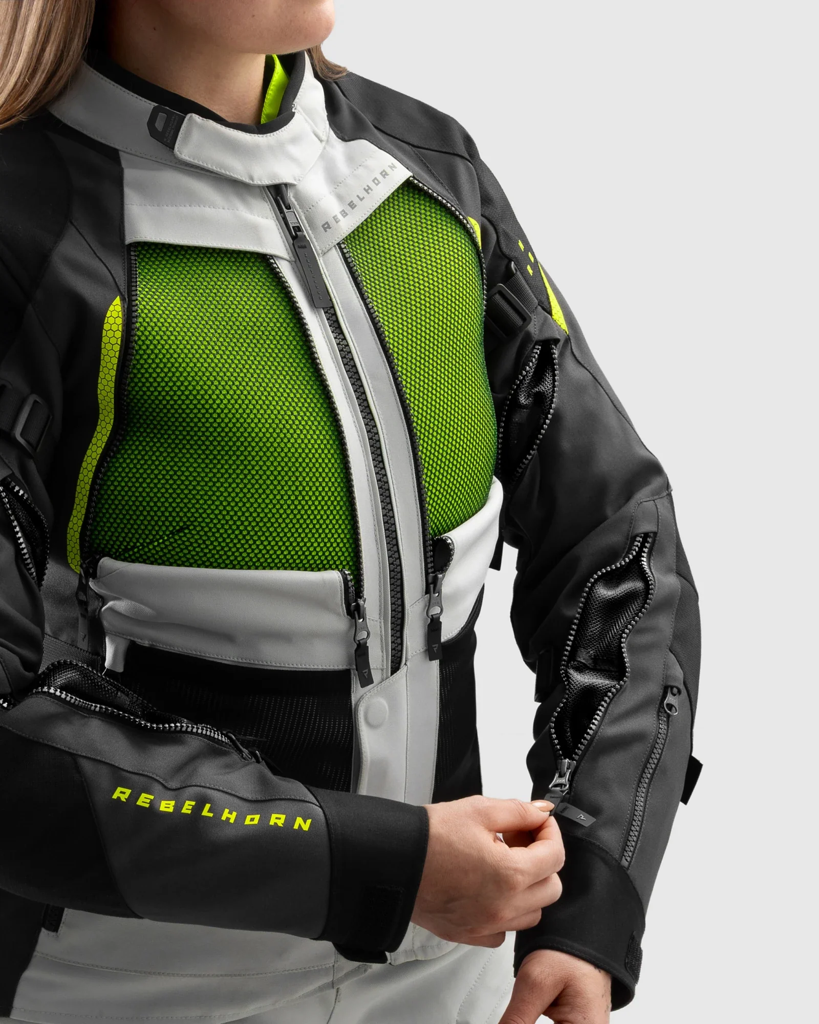 Hardy 3.0 Women's Motorcycle Jacket Grey - Image 4