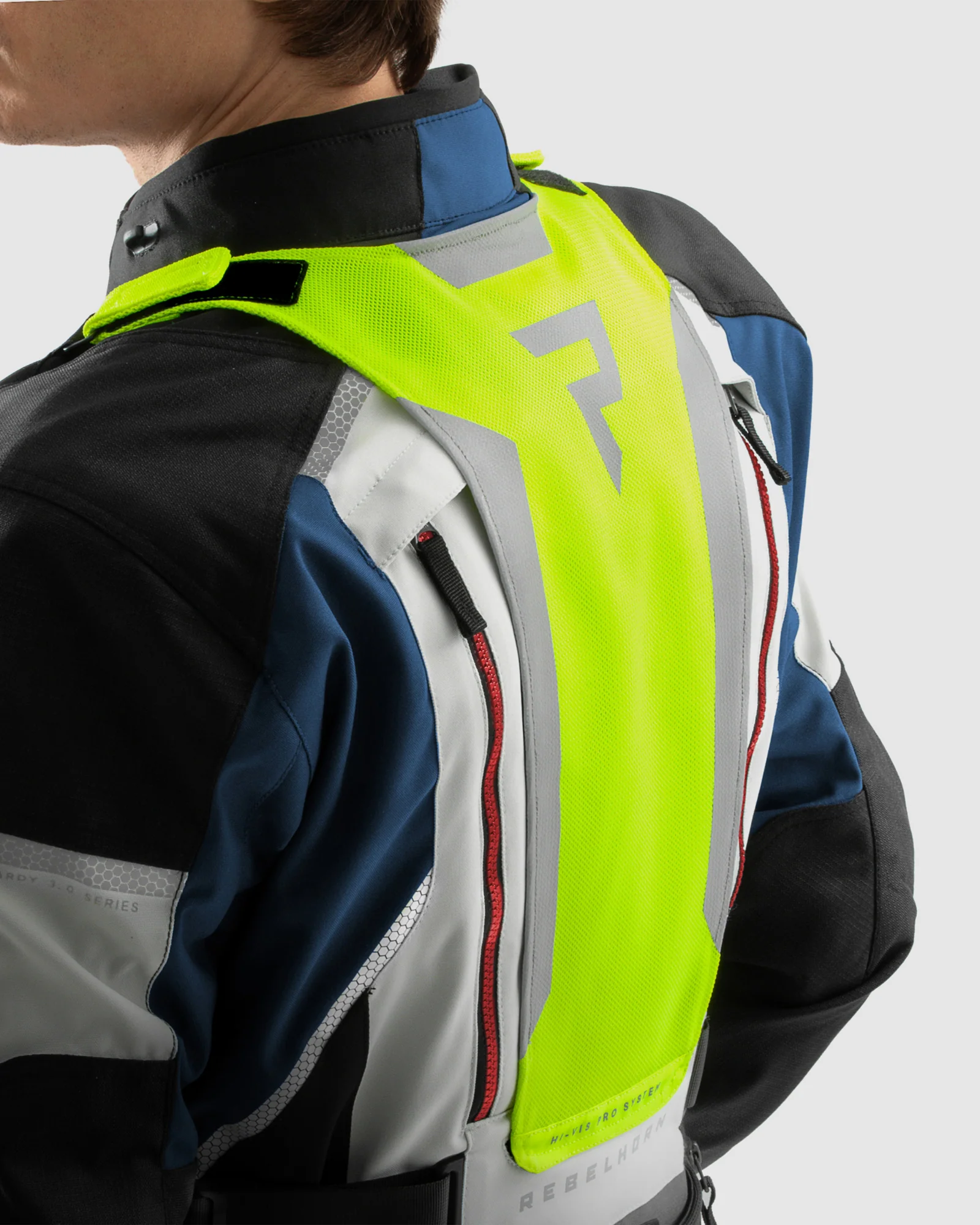 Hardy 3.0 Motorcycle Jacket Grey, Blue, Red - Image 15