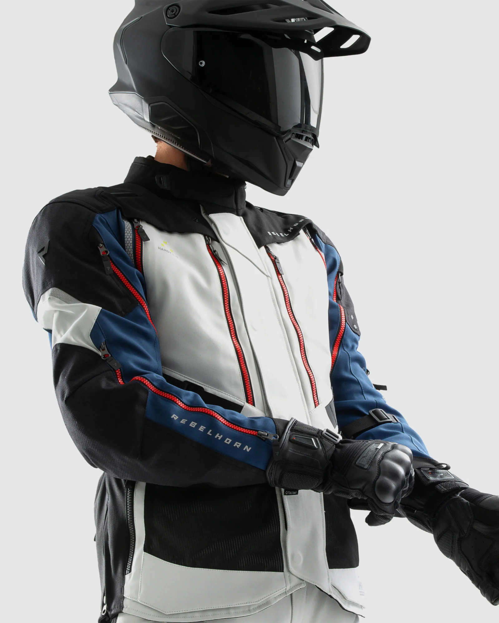 Hardy 3.0 Motorcycle Jacket Grey, Blue, Red - Image 3