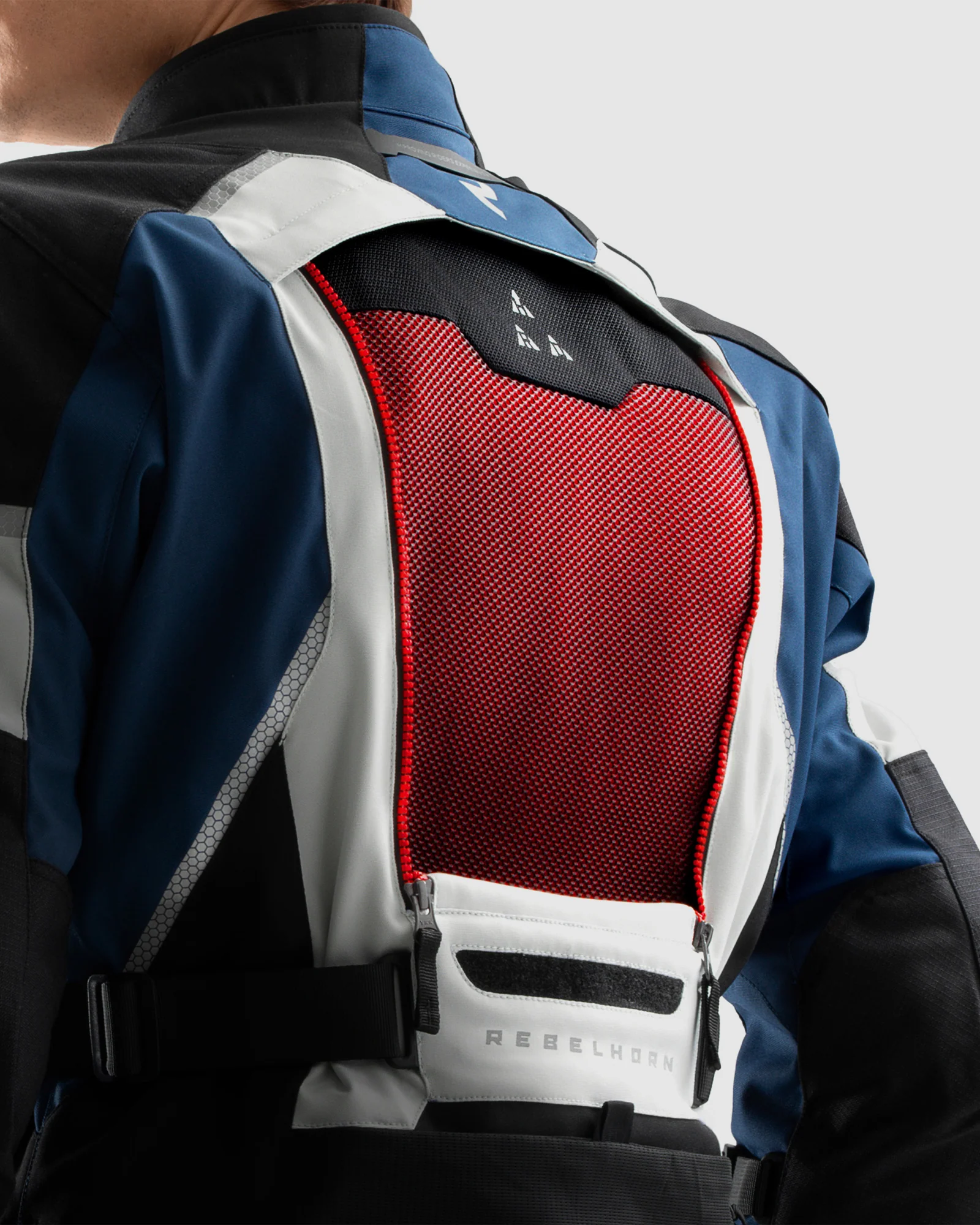 Hardy 3.0 Motorcycle Jacket Grey, Blue, Red - Image 5