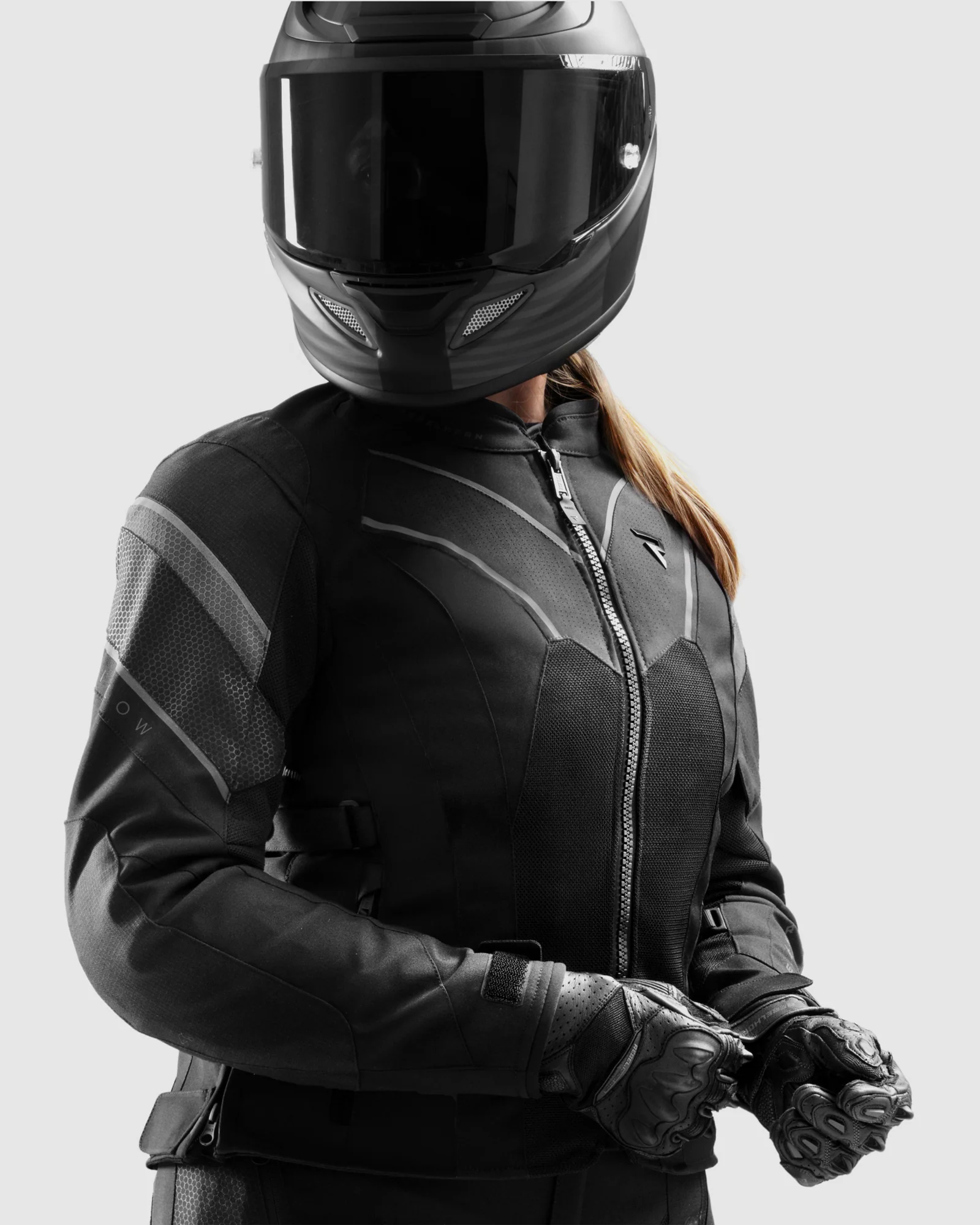 Hiflow V Women's Motorcycle Jacket Black - Image 3