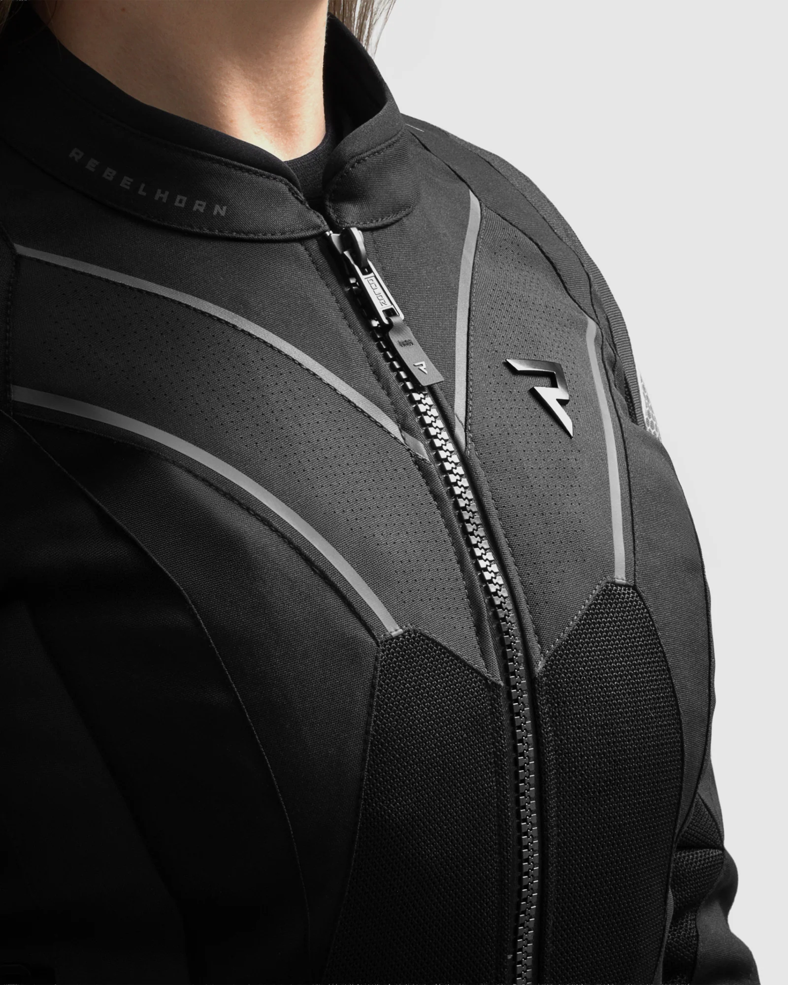 Hiflow V Women's Motorcycle Jacket Black - Image 6