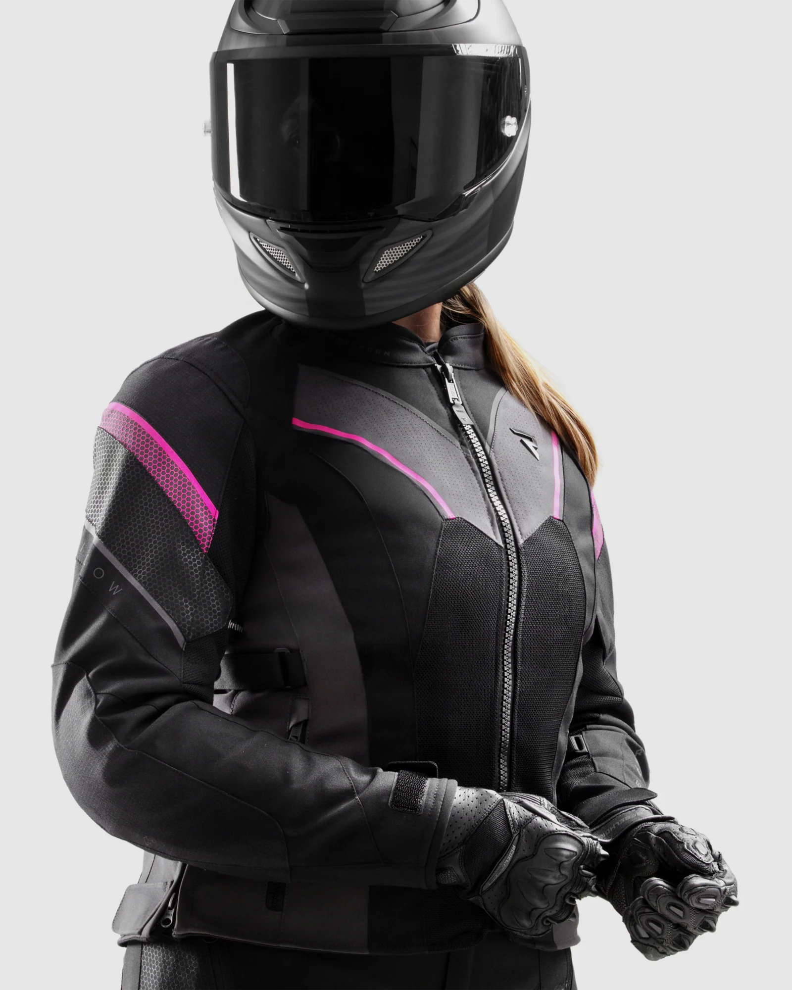 Hiflow V Women's Motorcycle Jacket Black, Pink - Image 3