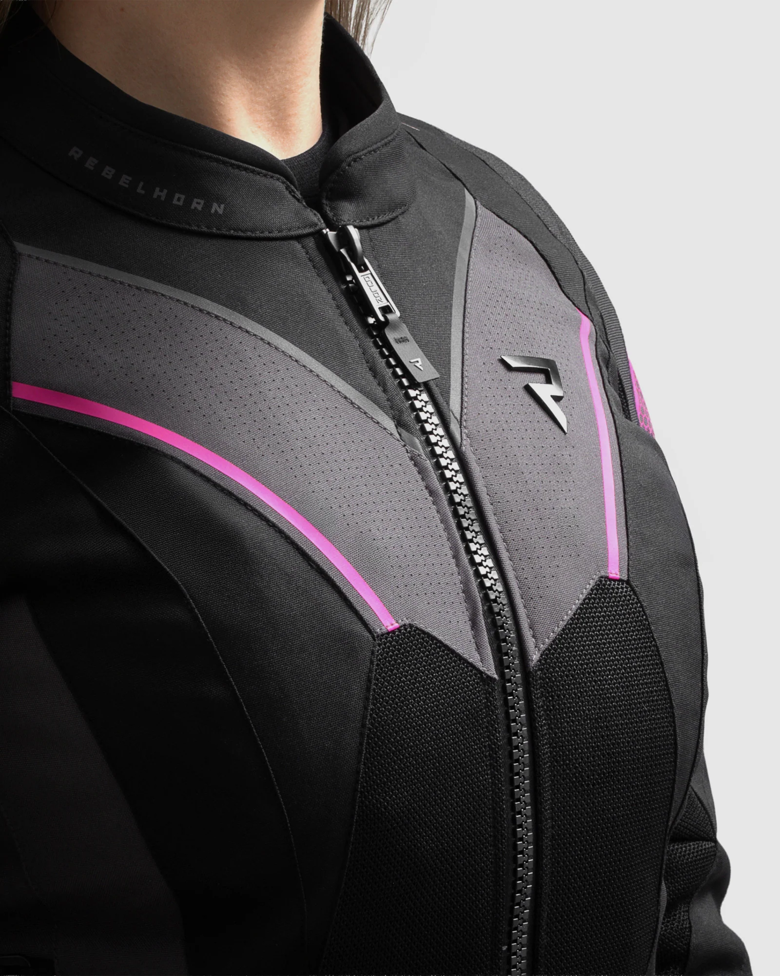 Hiflow V Women's Motorcycle Jacket Black, Pink - Image 6