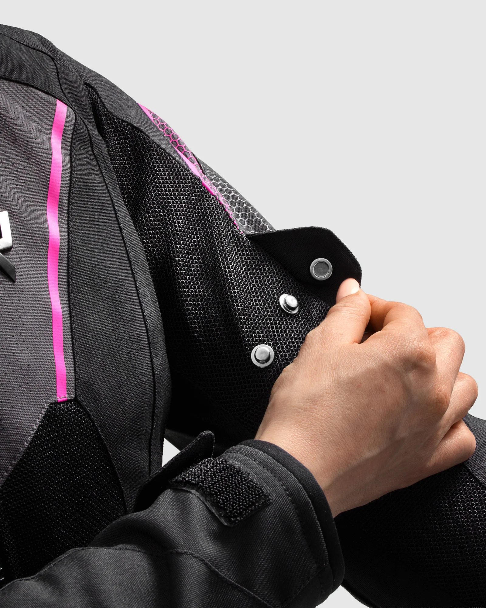 Hiflow V Women's Motorcycle Jacket Black, Pink - Image 7