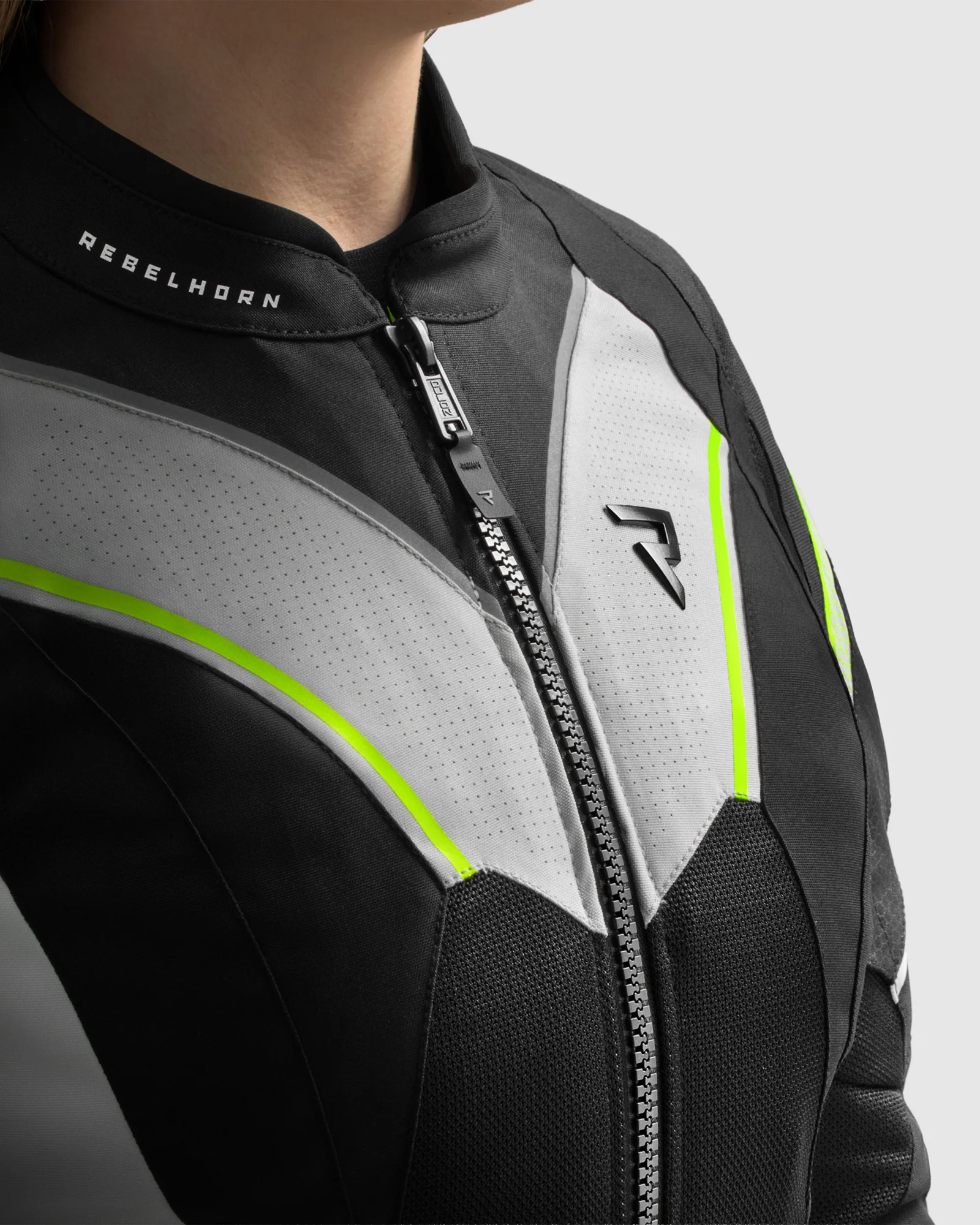 Hiflow V Women's Motorcycle Jacket Grey - Image 11