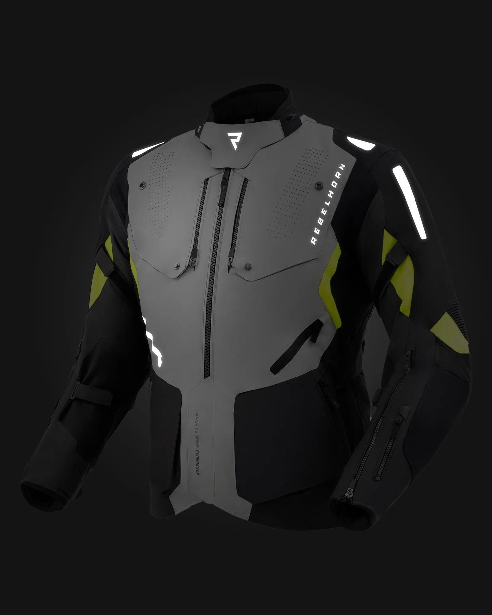 Hiker IV Motorcycle Jacket Grey - Image 13