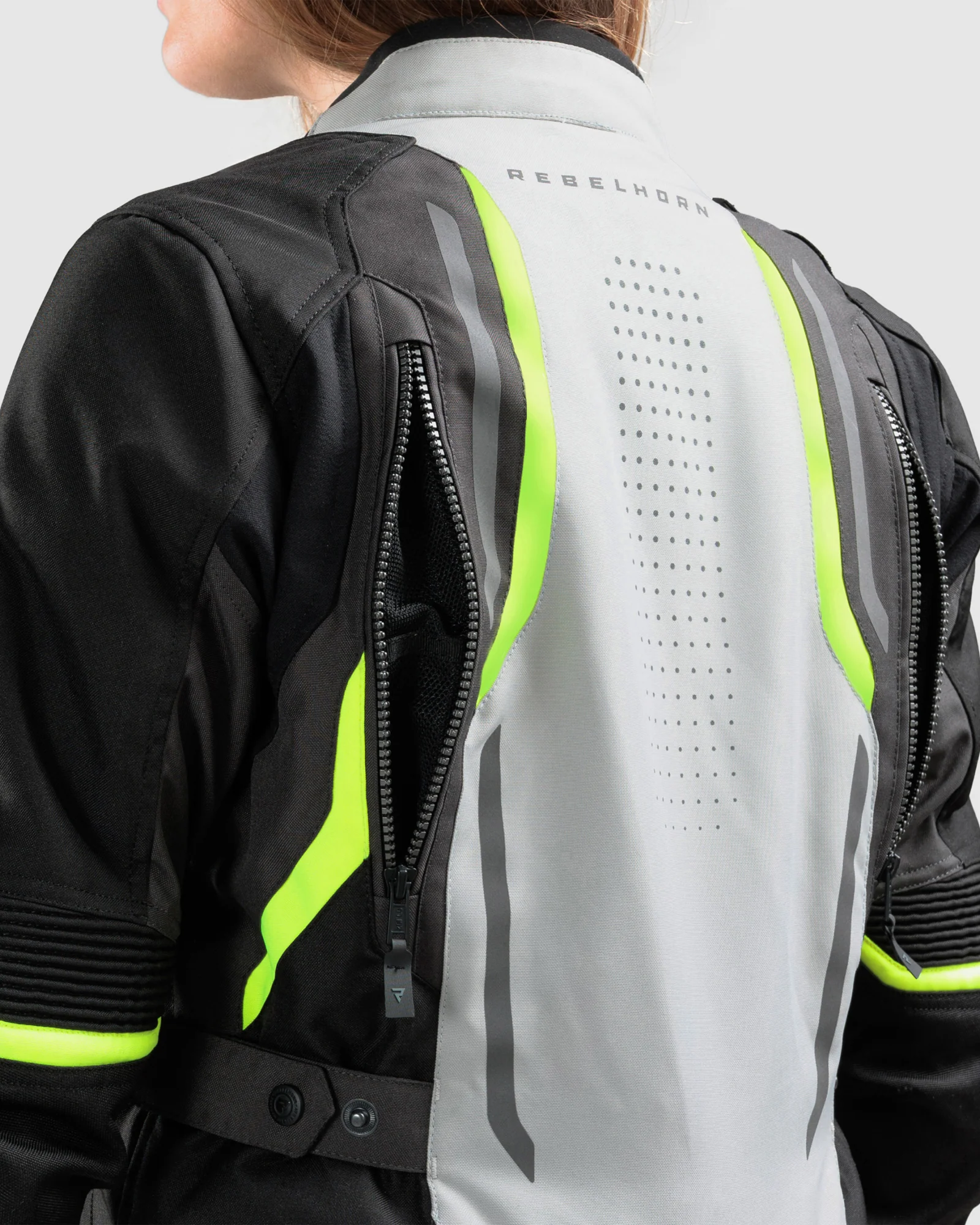 Hiker IV Women's Motorcycle Jacket Grey - Image 5