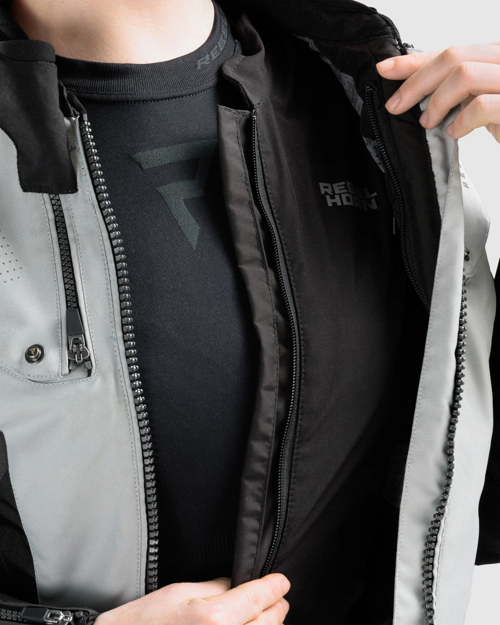 Hiker IV Women's Motorcycle Jacket Grey - Image 9