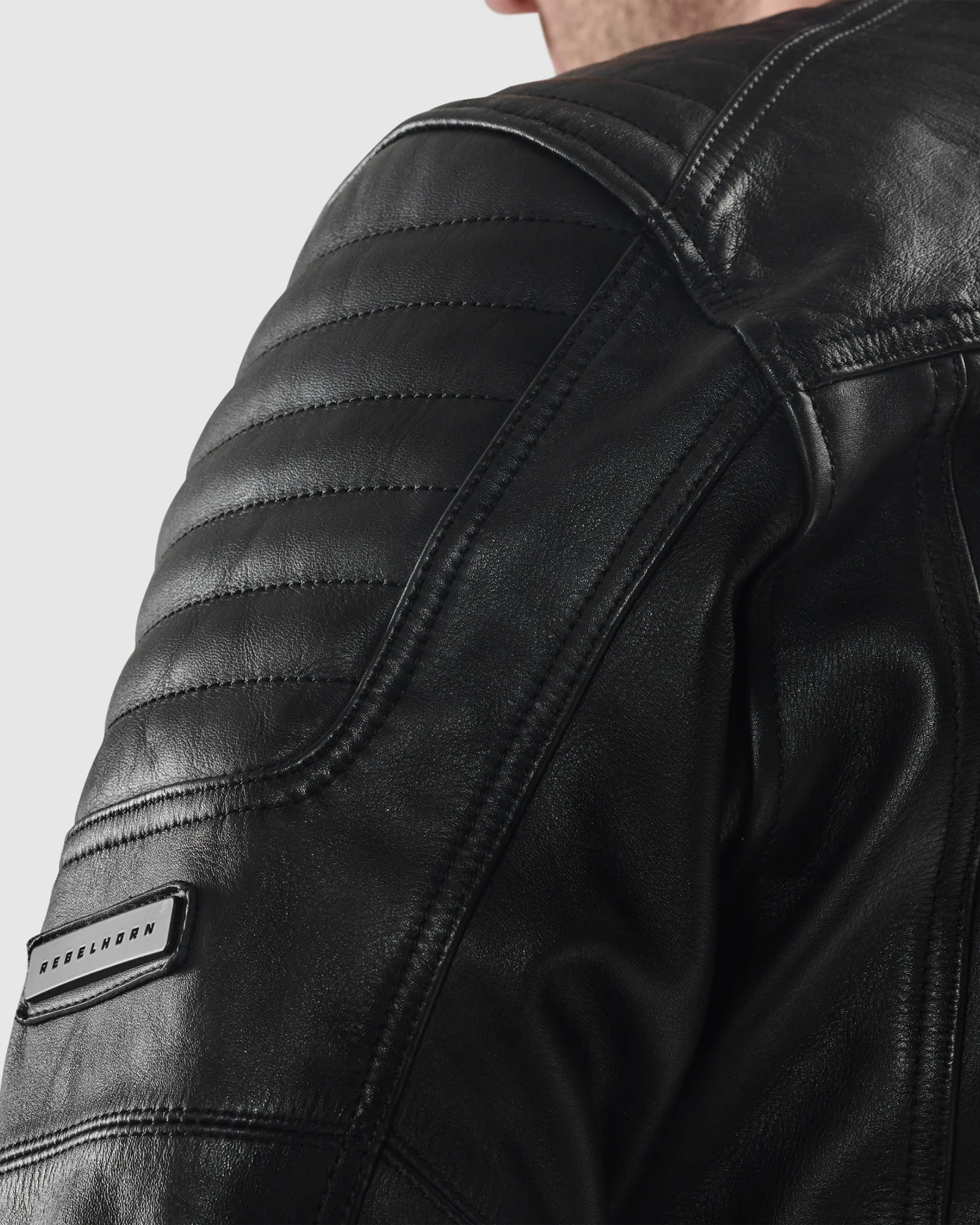 Hunter II Leather Jacket Black - Image 12
