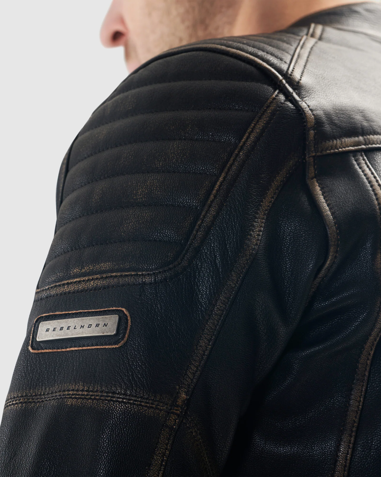 Hunter II Leather Jacket Vintage Brown - Image 12