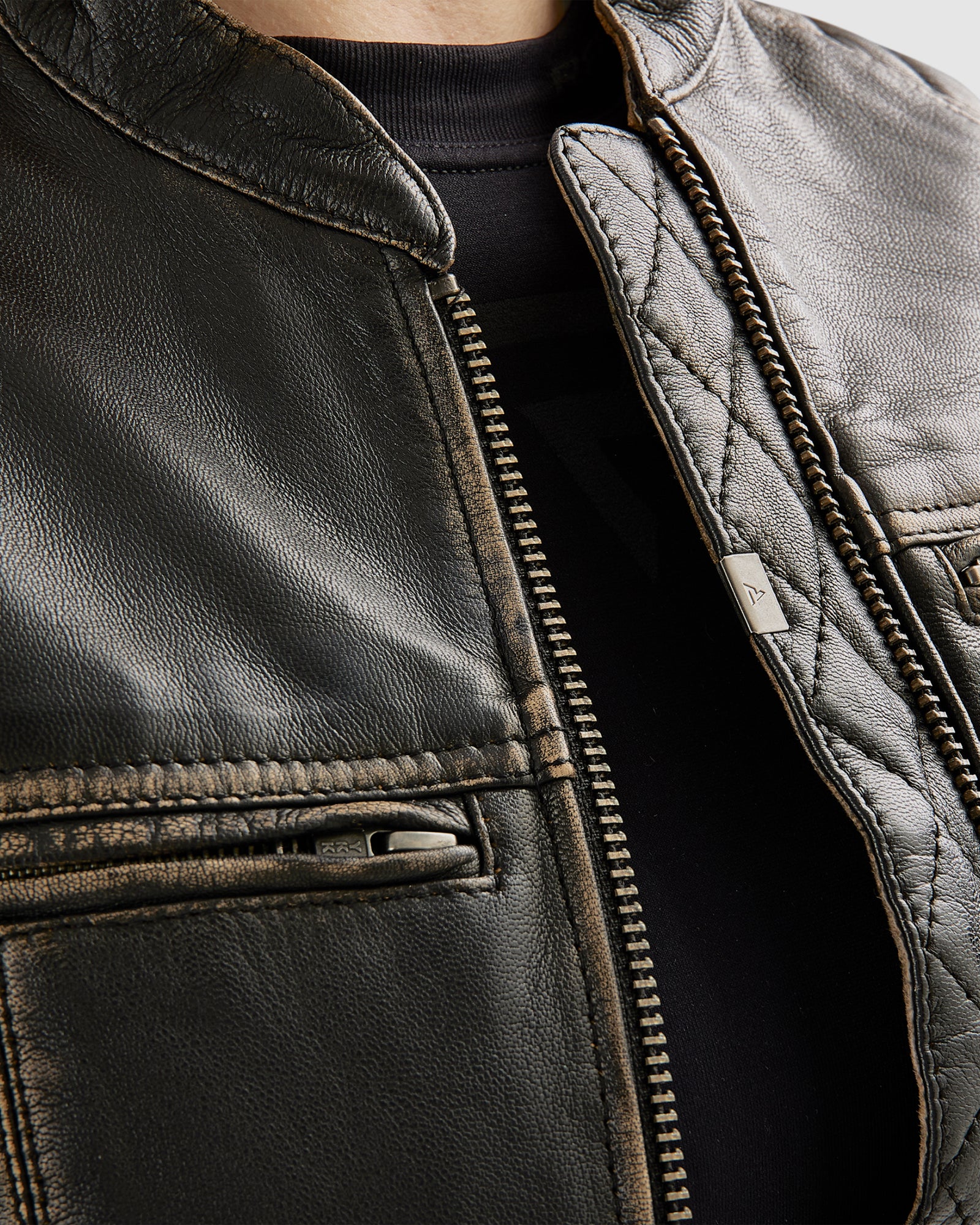 Hunter II Women's Leather Jacket Vintage Brown - Image 8