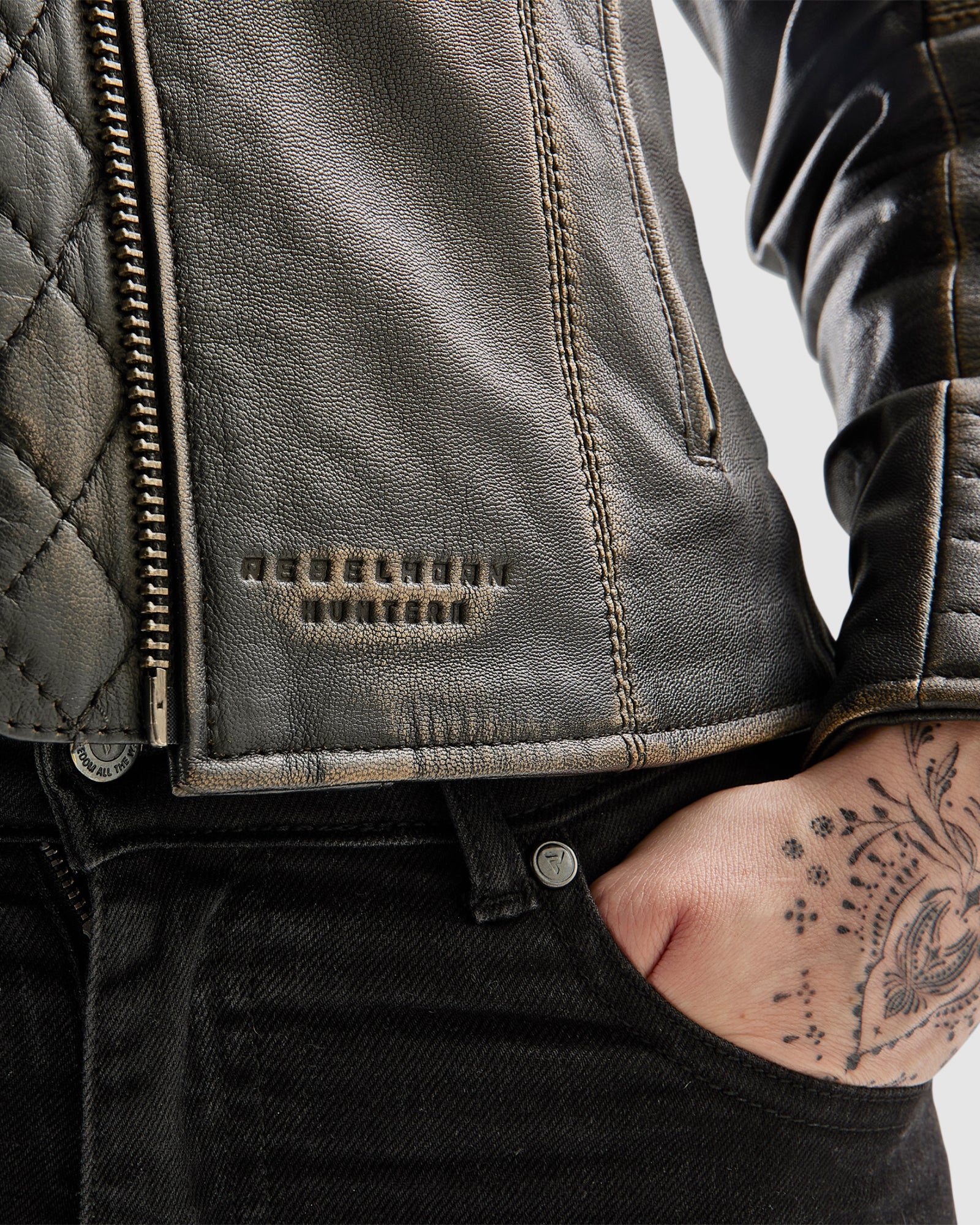 Hunter II Women's Leather Jacket Vintage Brown - Image 9