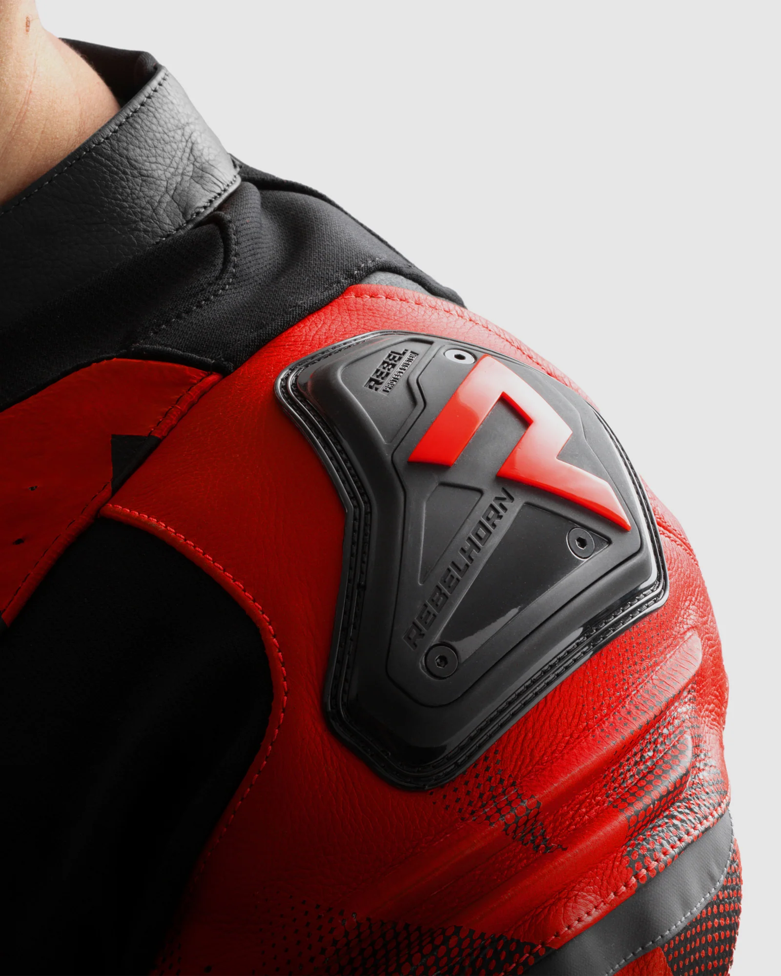 Inferno Leather Motorcycle Jacket Blue Red - Image 12