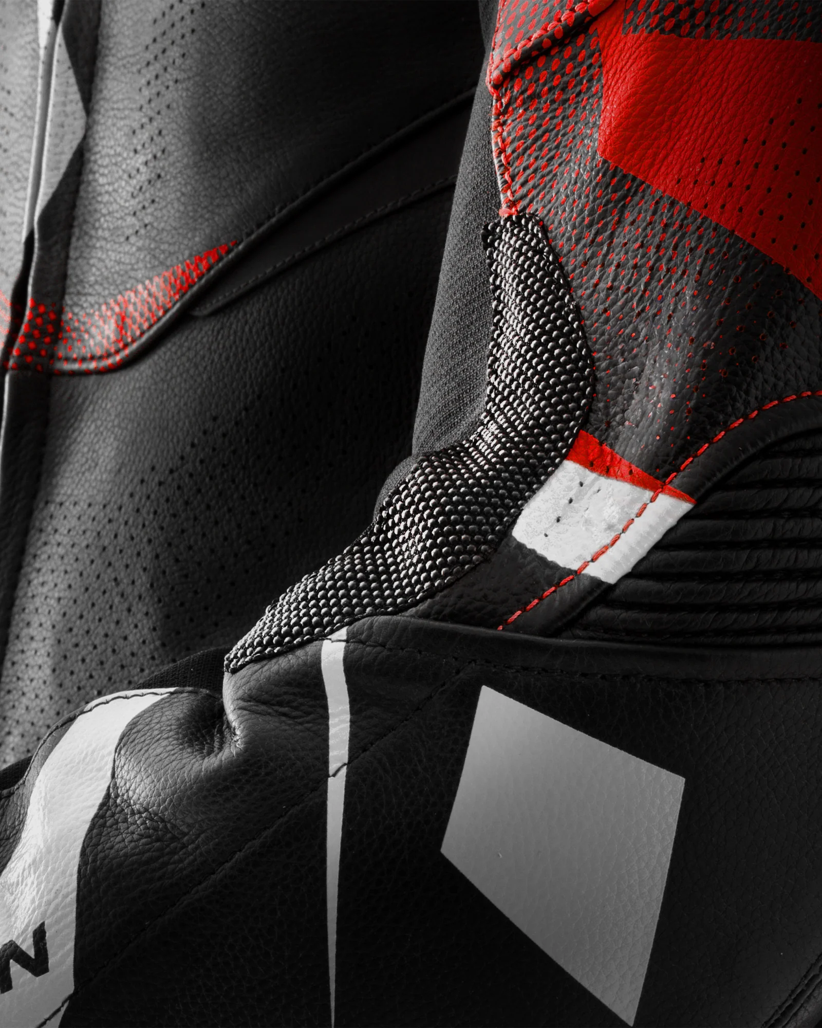 Inferno Leather Motorcycle Jacket Blue Red - Image 13