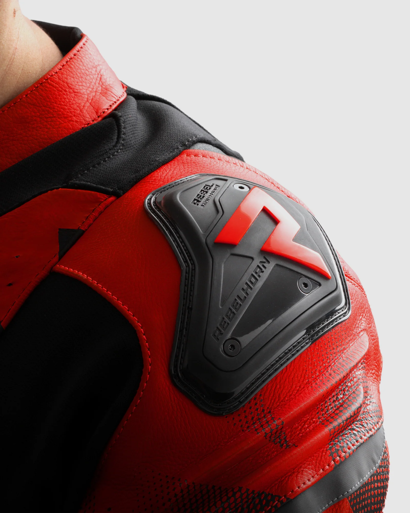 Inferno Leather Motorcycle Jacket Red - Image 12