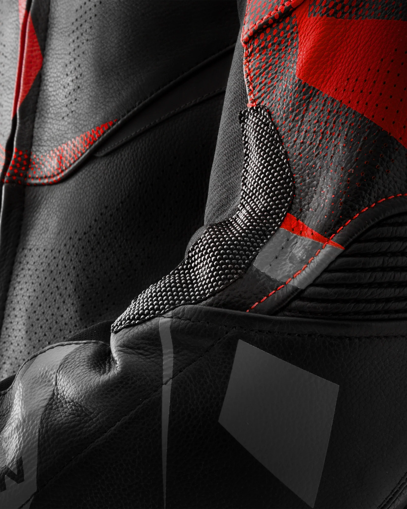 Inferno Leather Motorcycle Jacket Red - Image 13