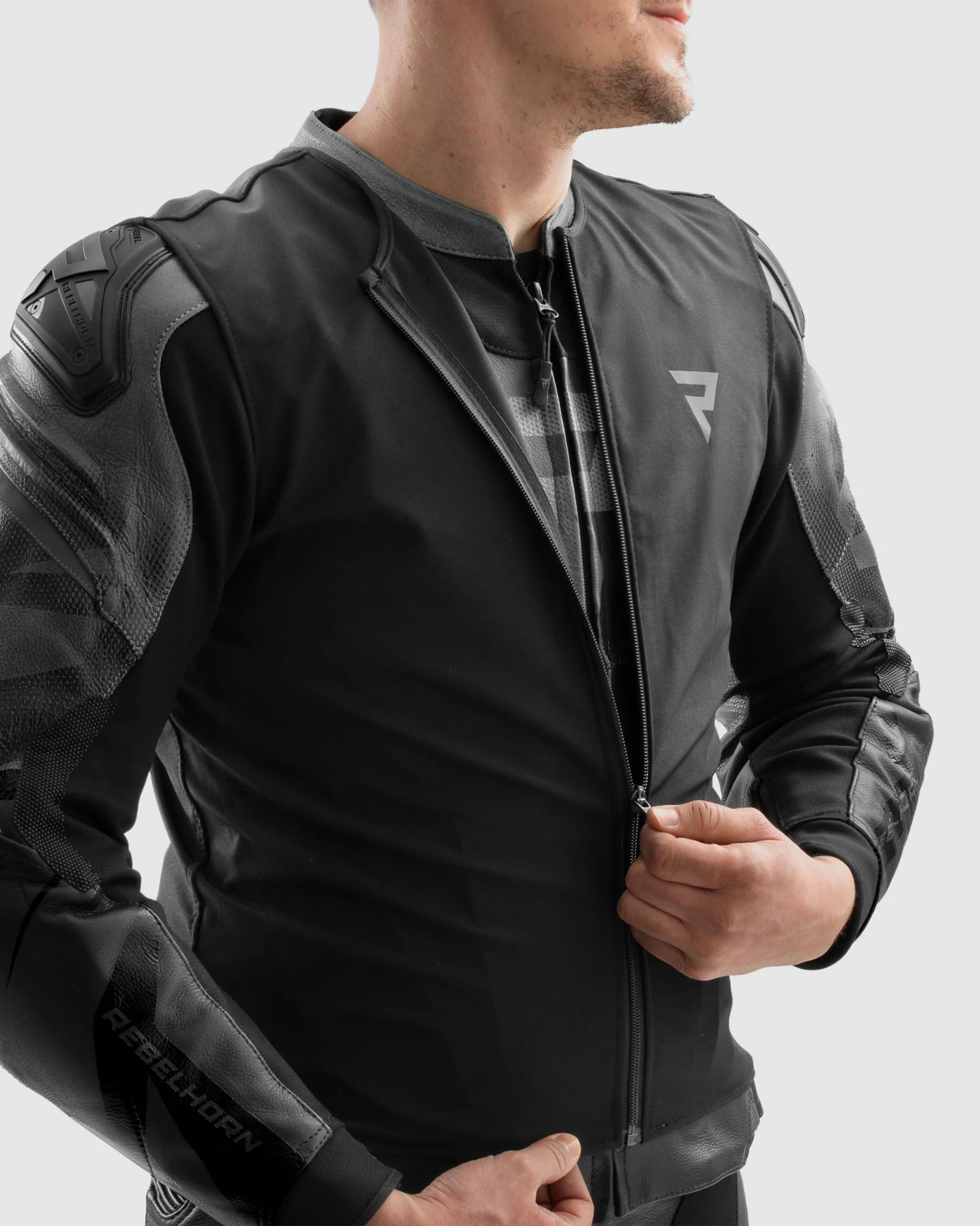 Inferno Leather Motorcycle Jacket Black - Image 16