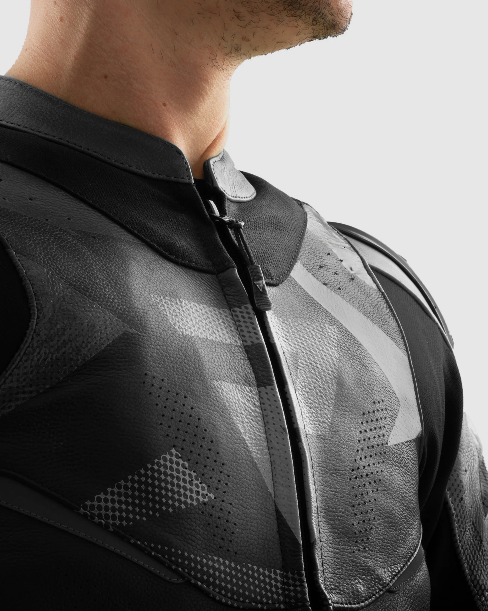 Inferno Leather Motorcycle Jacket Black - Image 5
