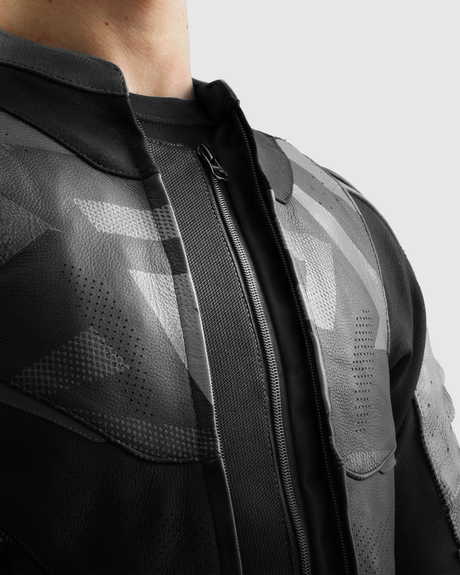 Inferno Leather Motorcycle Jacket Black - Image 7